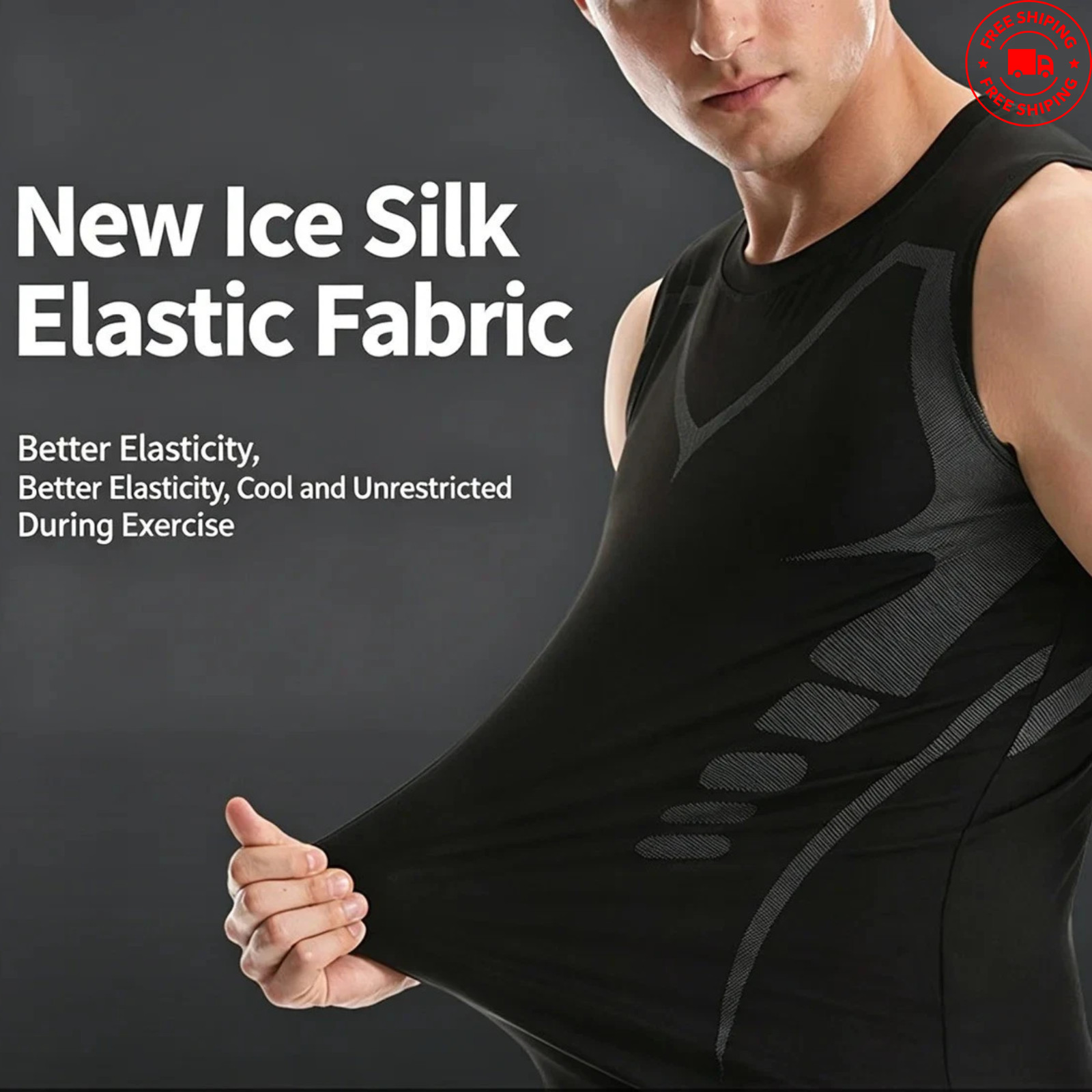 Men’s Compression Shirt Slim Fit Shapewear Tank Top Sleeveless Workout Gym Vest