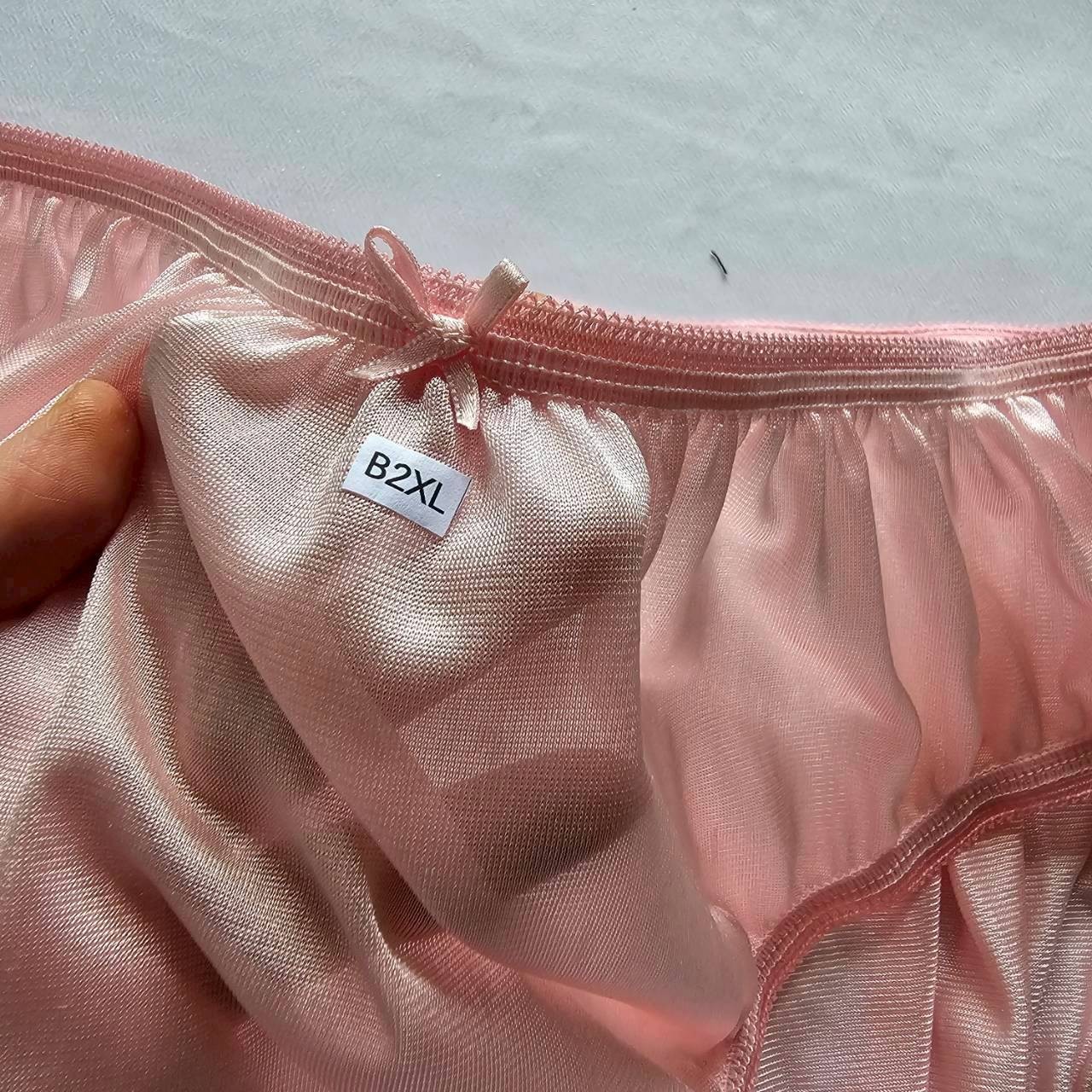 6pc Plus Underwear Mid-Waist Panties Women Mens Briefs Nylon Silky Soft 2XL/Mix