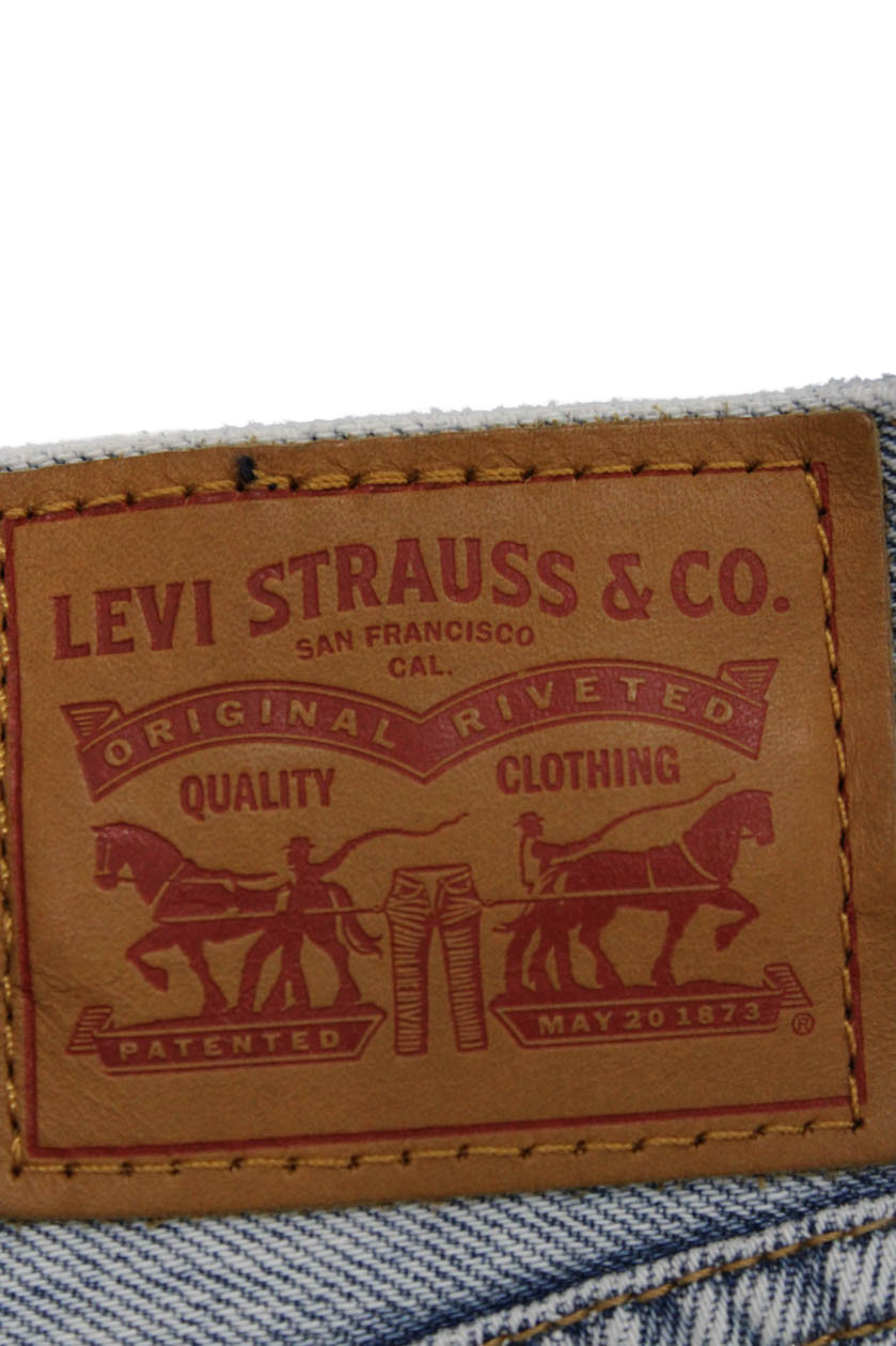 Levis Womens High Waist Straight Jeans Light Blue 100% Cotton Size 24