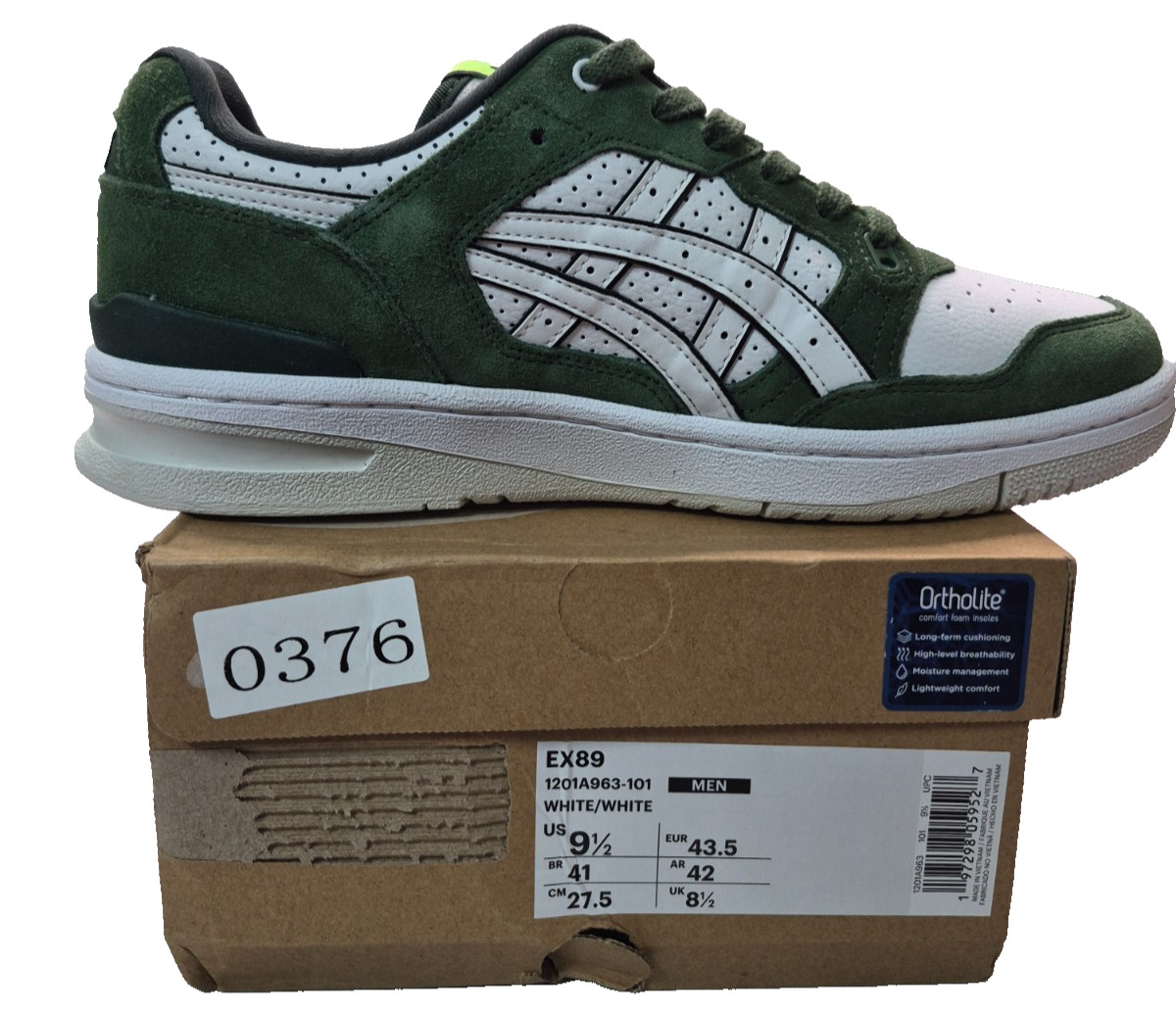 ASICS Men’s EX89 Omakase Sneaker Shoes, White/Green, US 9.5