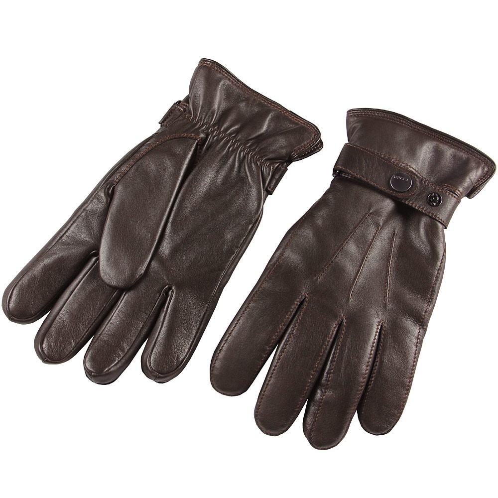 Mens Genuine Nappa Leather Warm Lined Gloves On Sale #EM007