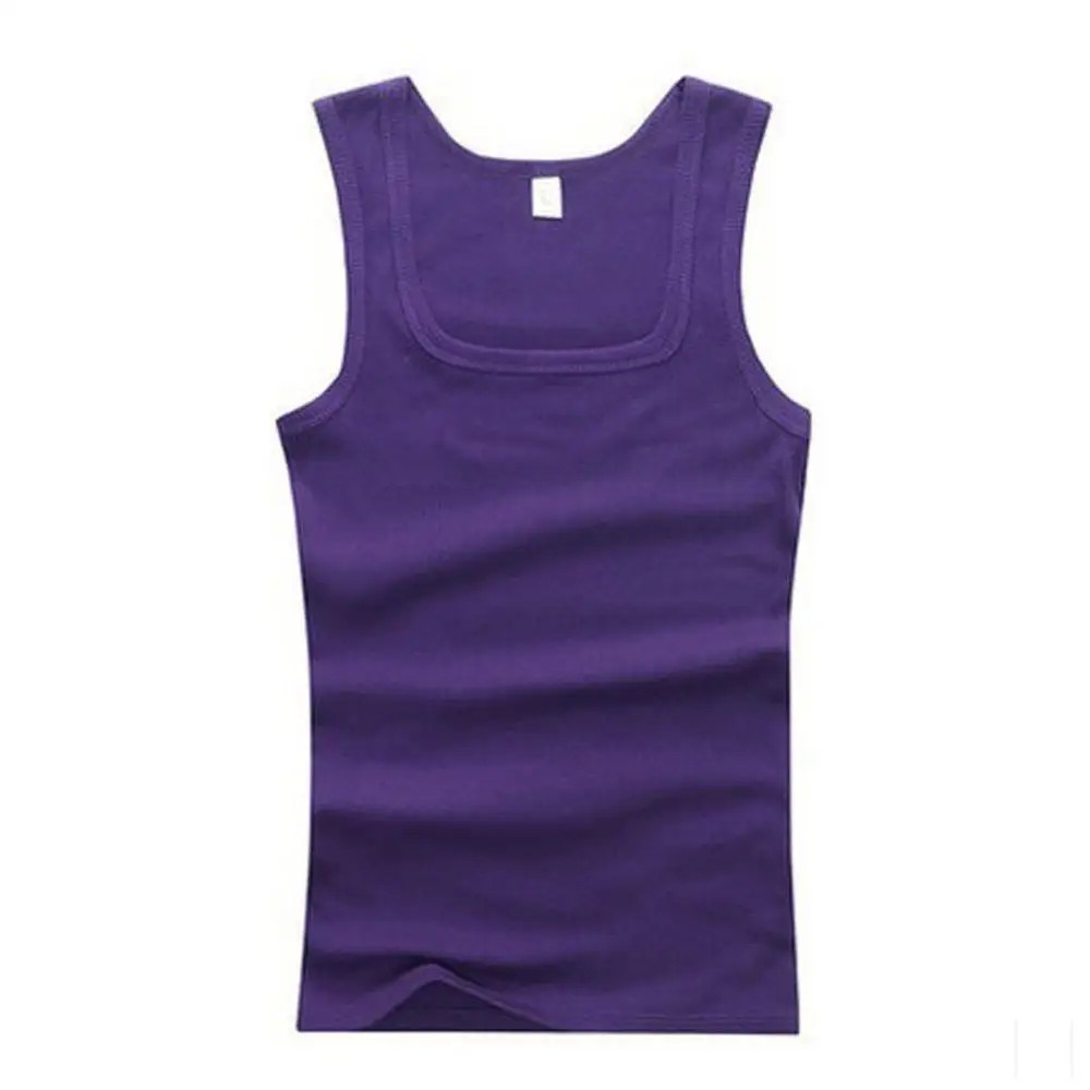 Hot Sale Men’s Sleeveless Breathable Fitness Vest Basic Elastic Tank Top