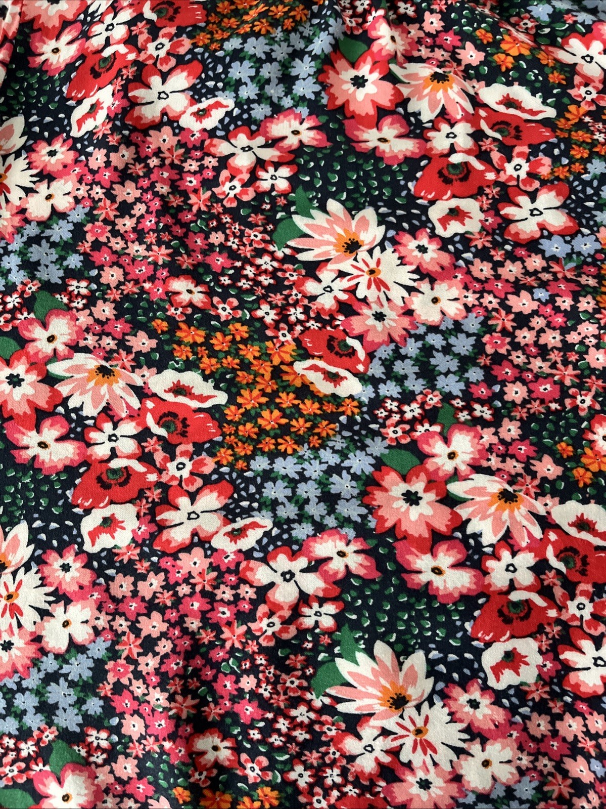 Long Sleeved Blouse M&S Pink Blue White Floral UK 10 Ladies