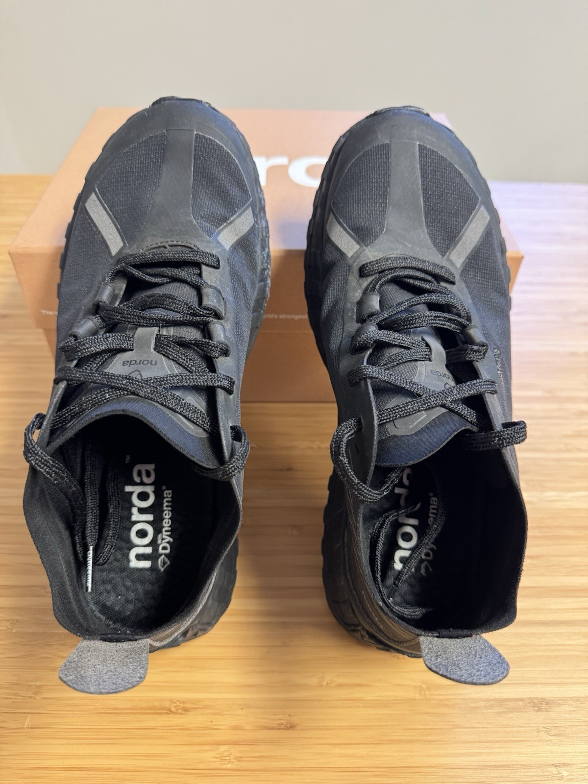Norda 001 Trail Running Shoes Dyneema Stealth Black, Size 9.5M/11W Excellent 5mi