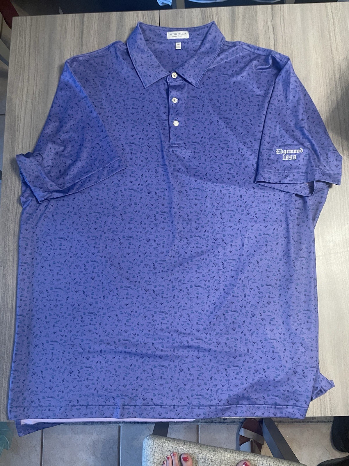 Peter Millar Summer Comfort Polo – XXL – Edgewood 1898 – Caddyshack Golf Print