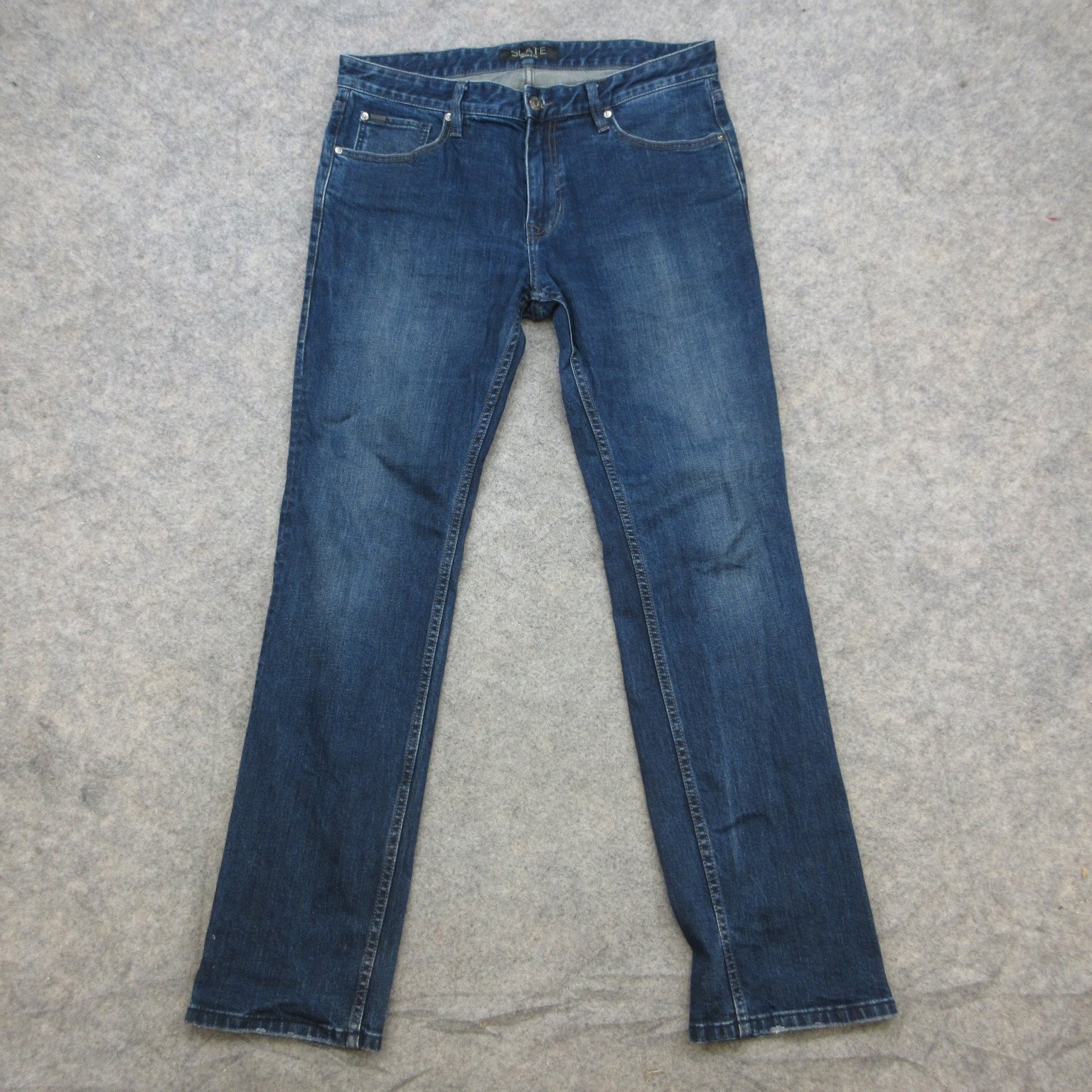 SLATE Denim & Co. Jeans Men’s Blue W34 L32 Slim Straight Stretch