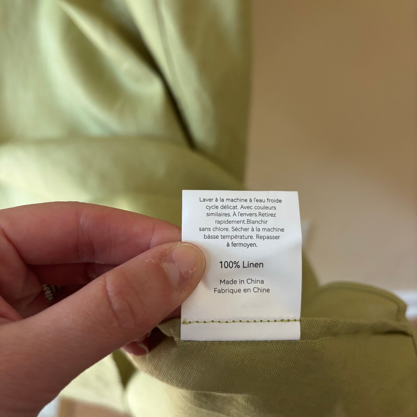 NWT LINTICO 100% Linen Sleeveless A-Line Maxi Dress Sage Apple Green