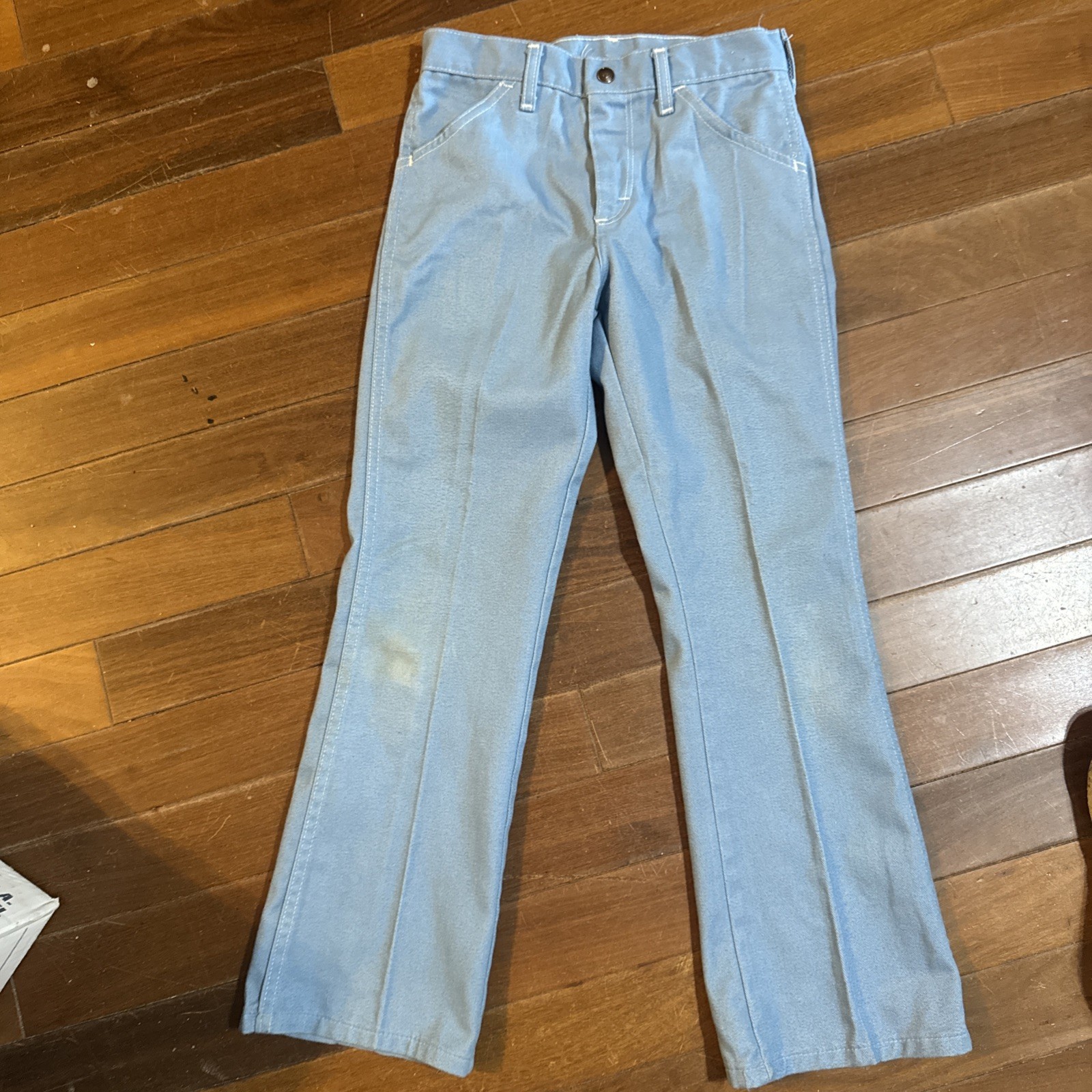 VTG 70’s GIRLS “ SUPER DENIM” BLUE COLORED JEANS JCPENNEYS SZ 12 Reg