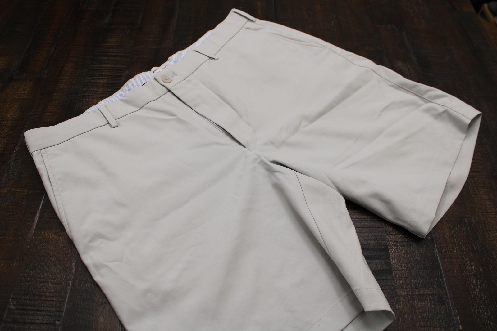 Peter Millar Shorts Mens 38 Gray Salem Performance Chino Golf Stretch 9 Inch