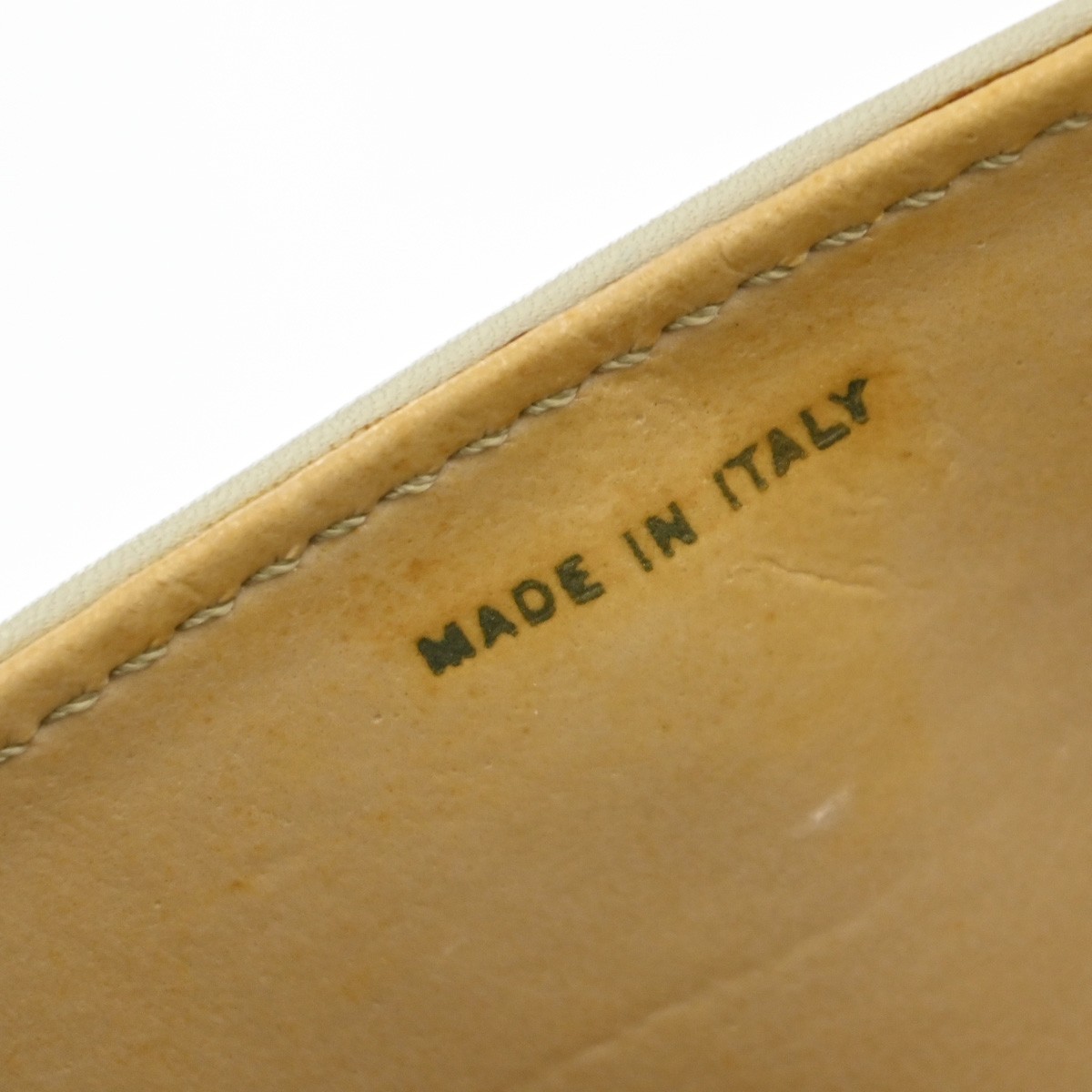 CELINE Logo 2Way Shoulder Clutch Bag Leather White GHW Italy 65KP568
