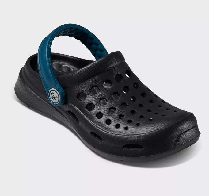 Joybees Kids’ Dylan Slip-On Clogs – Black/Cascade – CHOOSE SIZE