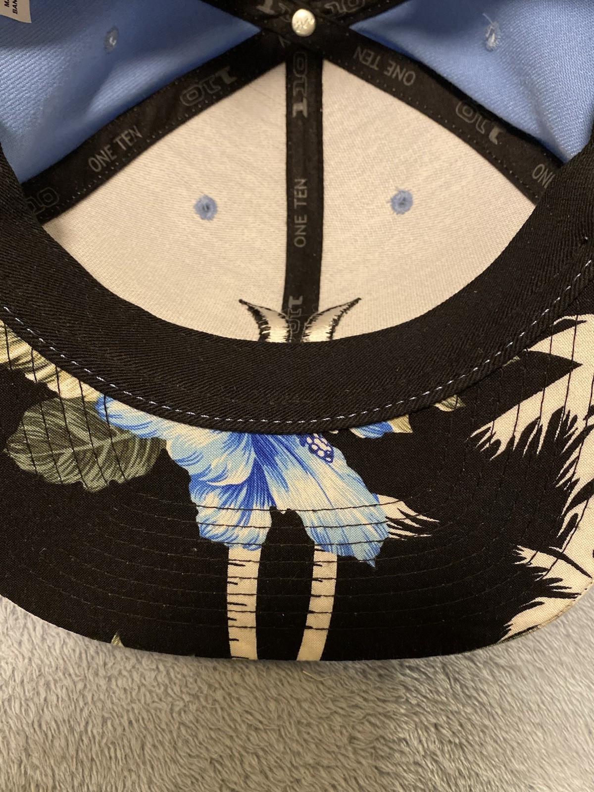 110 One Ten Flex Fit Cap Blue Tropical NWT