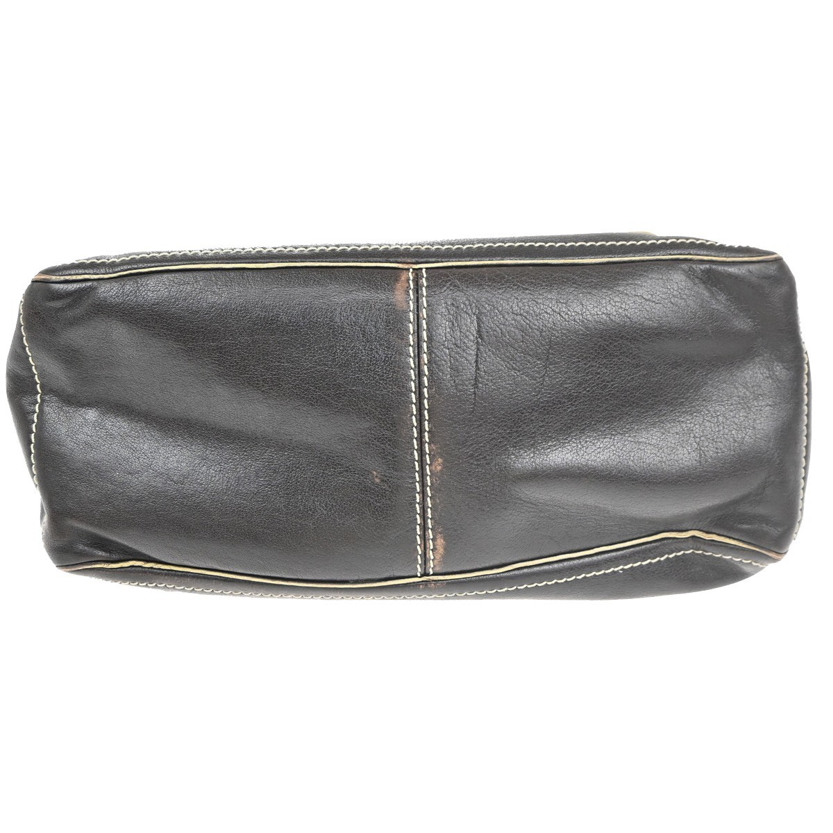 CELINE Logo Boogie Hand Bag Leather Brown GHW Italy 61EG236