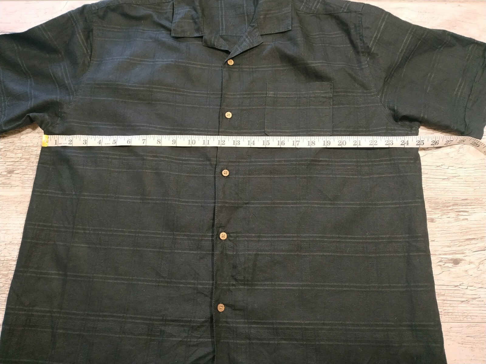 Cubavera Mens Shirt Button Up Short Sleeve Linen Blend Size XL
