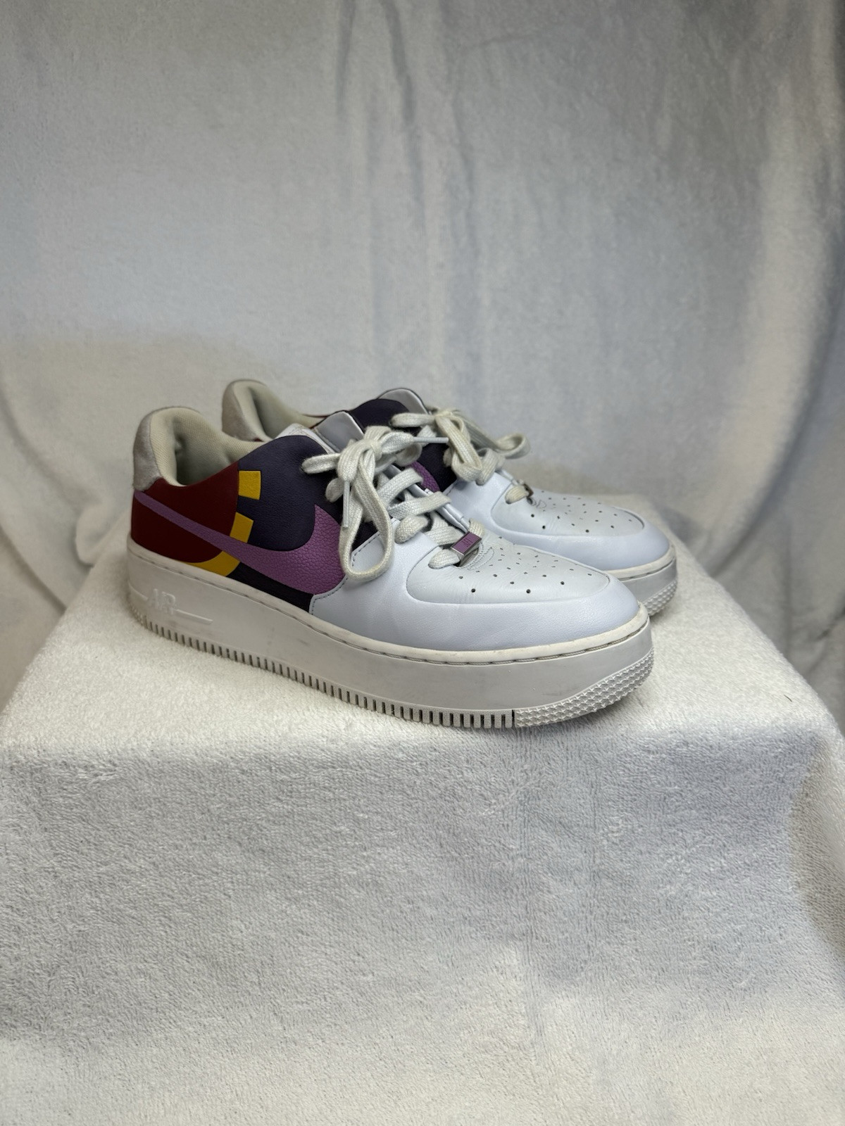 Nike Air Force 1 Sage Low Lx Women’s 9.5 Shoes White/Pink/Purple/Burgendy