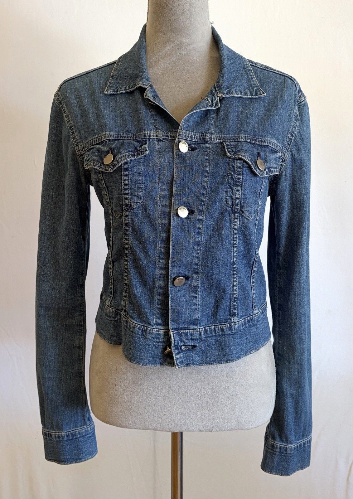 Theory Lightweight Denim Jacket Indigo Size Medium