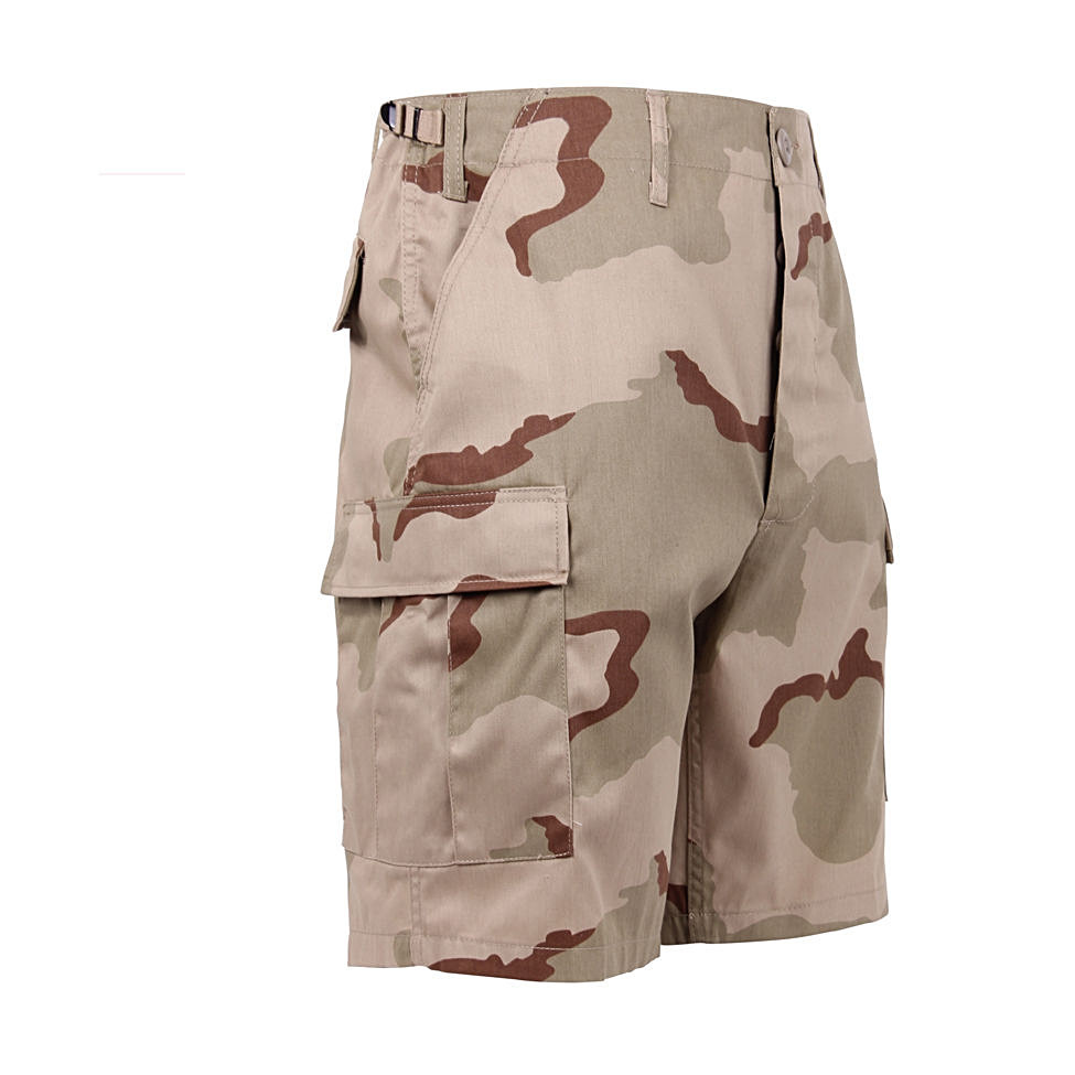 Tri Color Desert Camo BDU Combat CARGO SHORTS 10″ Inch Inseam Gulf War OEF OIF