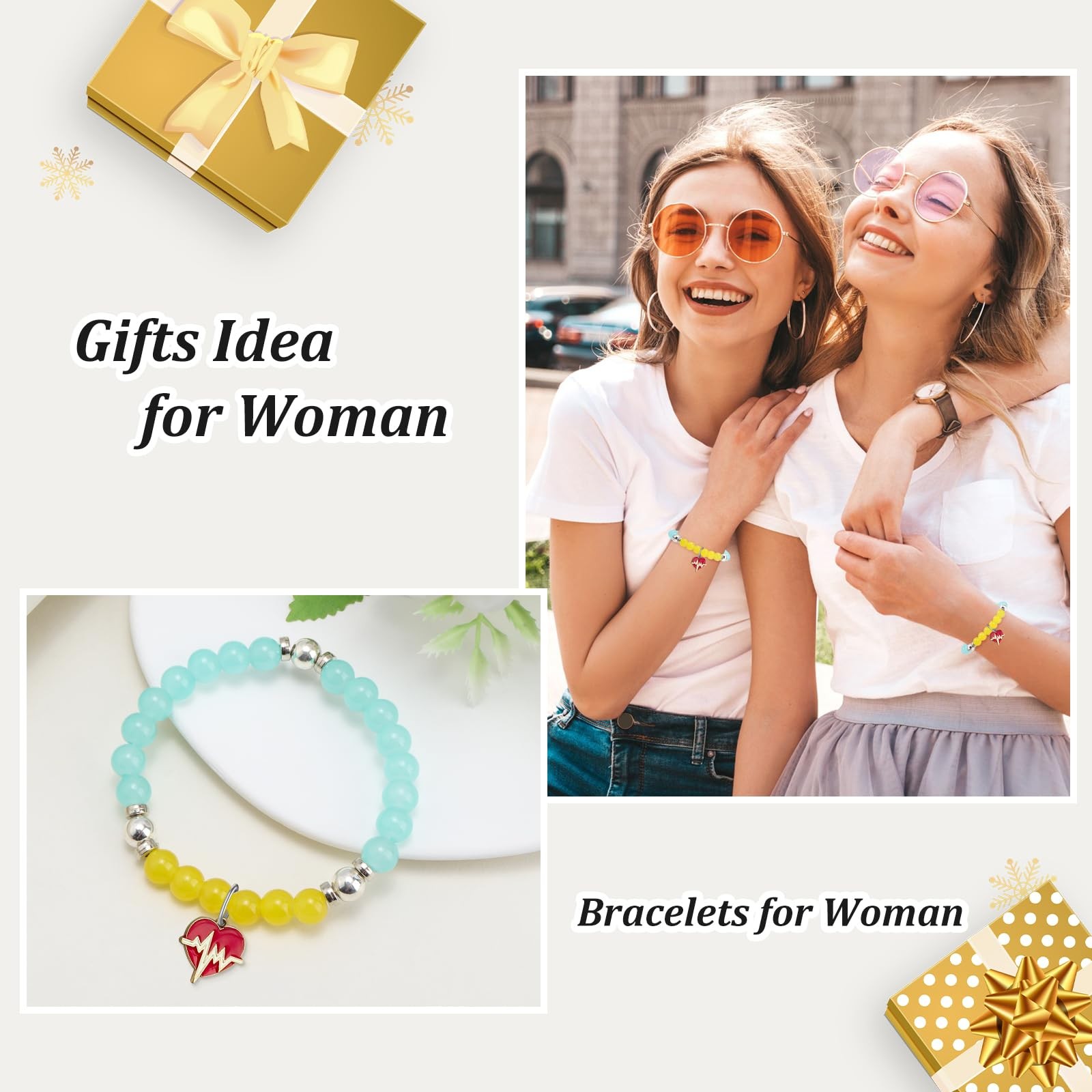 Nurse Appreciation Gifts Beads Bracelet for Women Nursing Small, As Shown