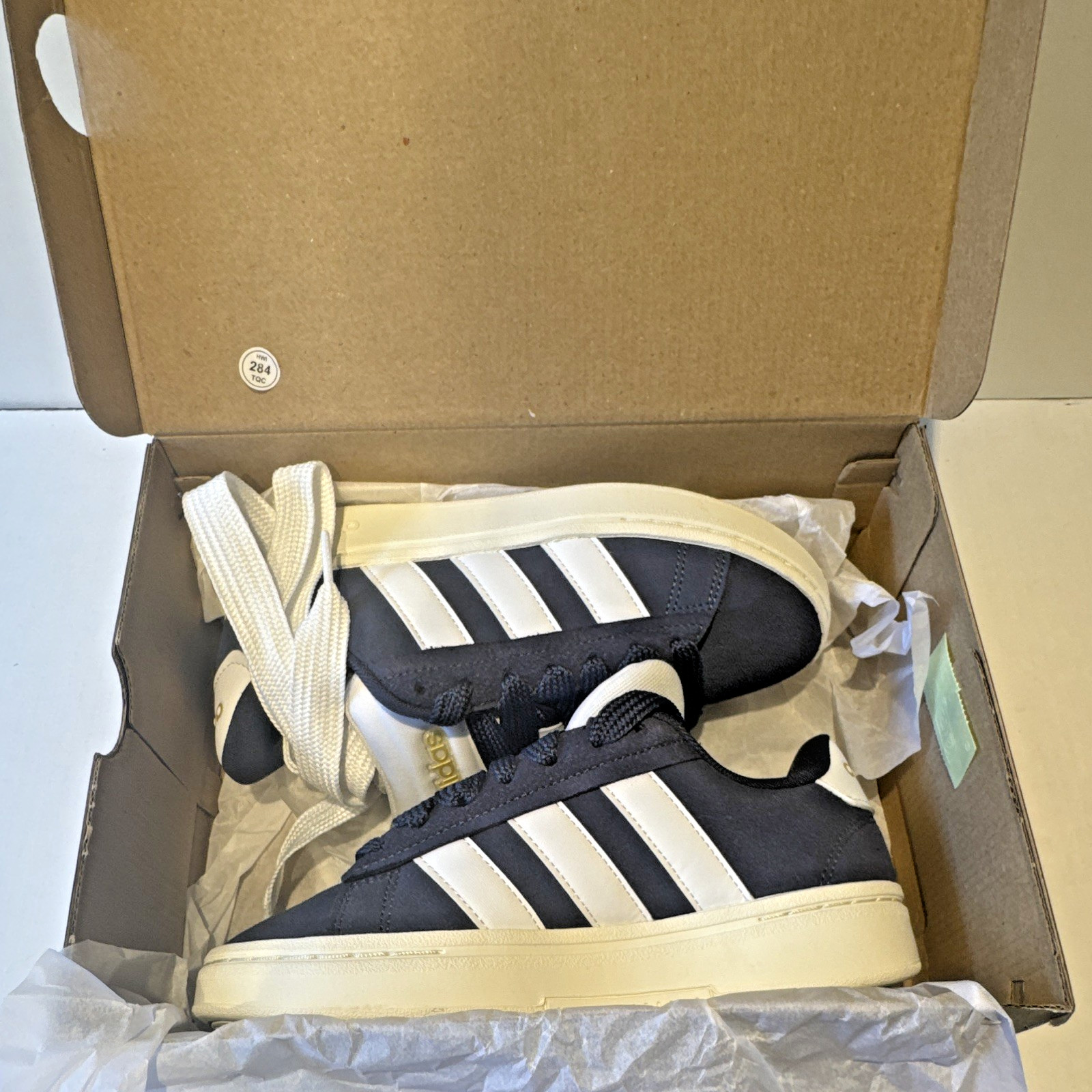 adidas Grand Court Alpha 00s Low Top Sneakers Blue/White Unisex Kids US 5