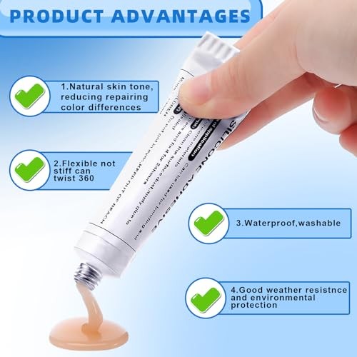 Pcs Silicone Adhesive Glue for Skin Doll Repair Flesh Color Soft Adhesive 2