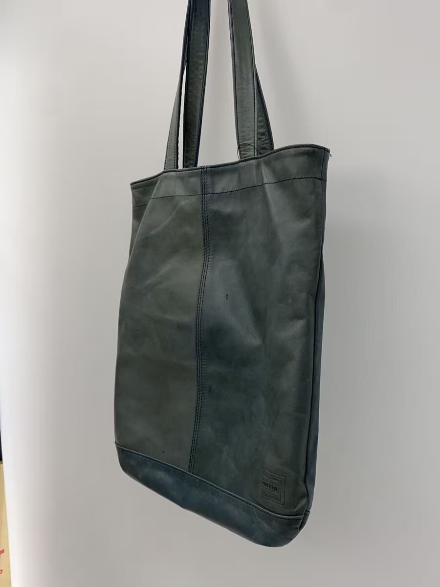 PORTER Tote Bag Leather GRN Solid