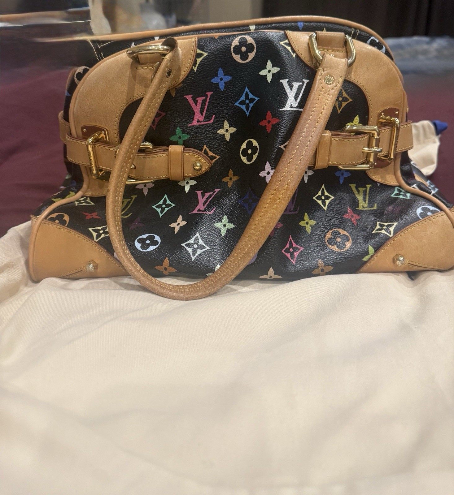 Louis Vuitton Multicolore Monogram x Murakami Greta Shoulder Bag Vintage