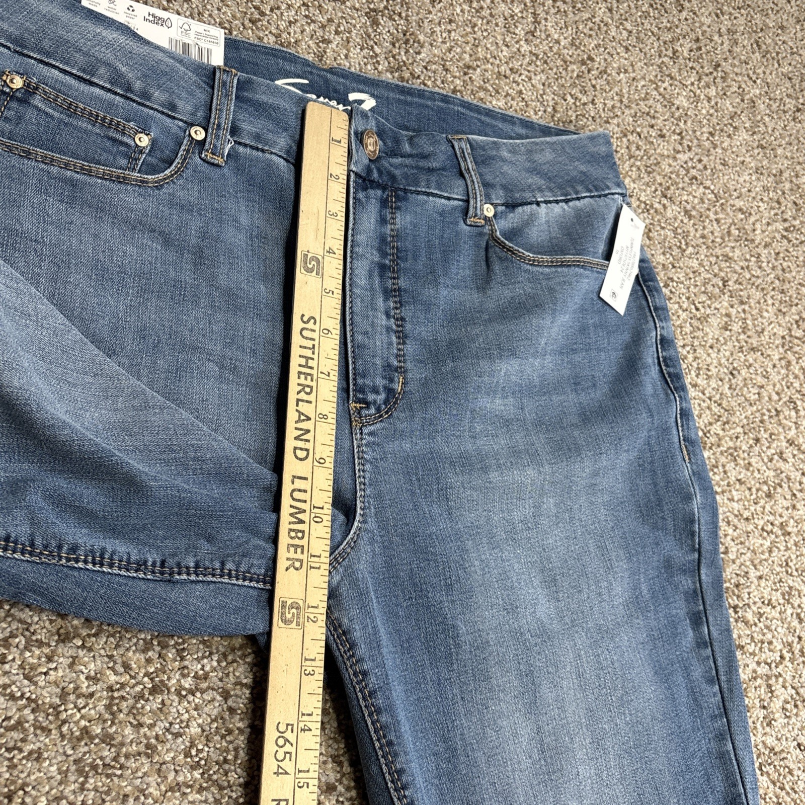 Seven7 Women’s Tummyless Stretch Skinny Jean Size 16 Fits 36 X 29 NEW