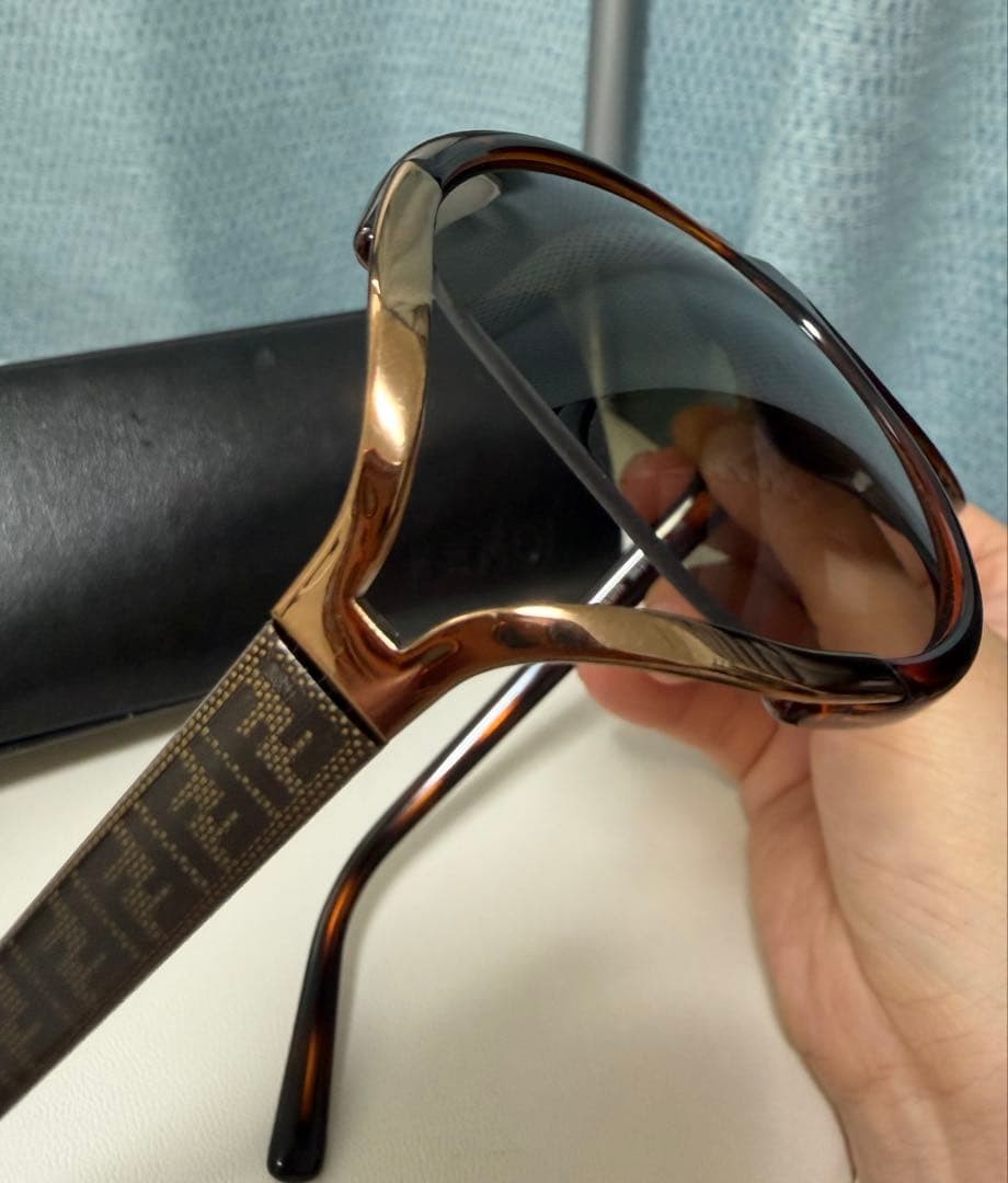 FENDI Sunglasses Zucca Pattern Temples
