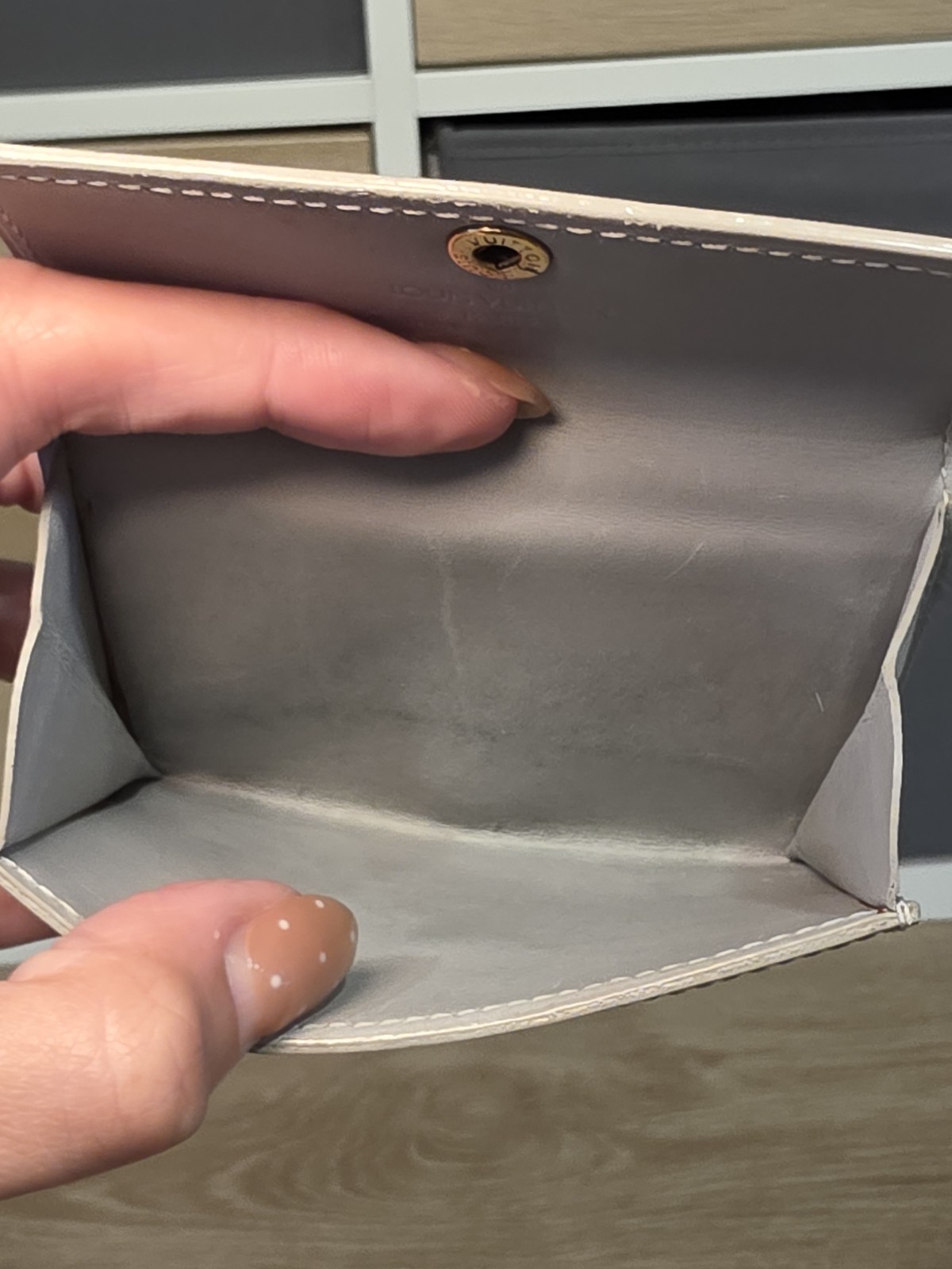 Louis Vuitton Monogram Compact Folding Snap Wallet Credit Card Holder Vernis