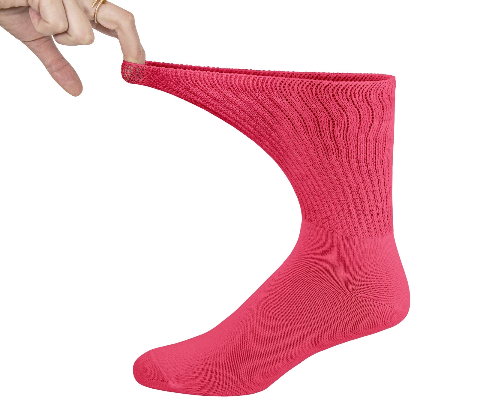 Thin Combed Cotton Diabetic Socks, Loose, Non-Binding Low-Crew Socks (Size 7-11)