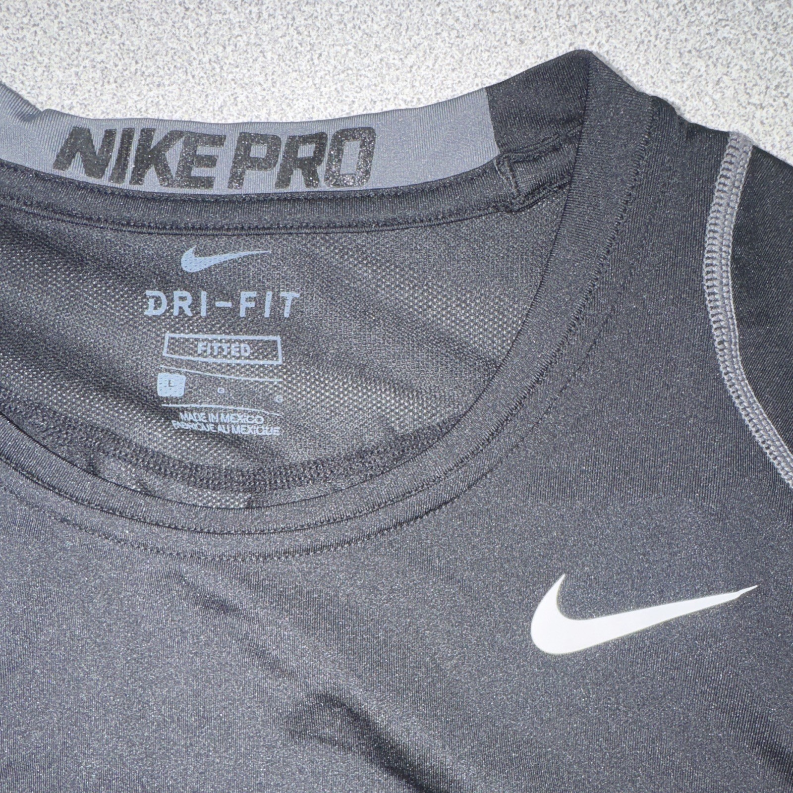Nike Pro Cool Dri-FIT Men’s Compression Tank Top Black/Gray Men’s L