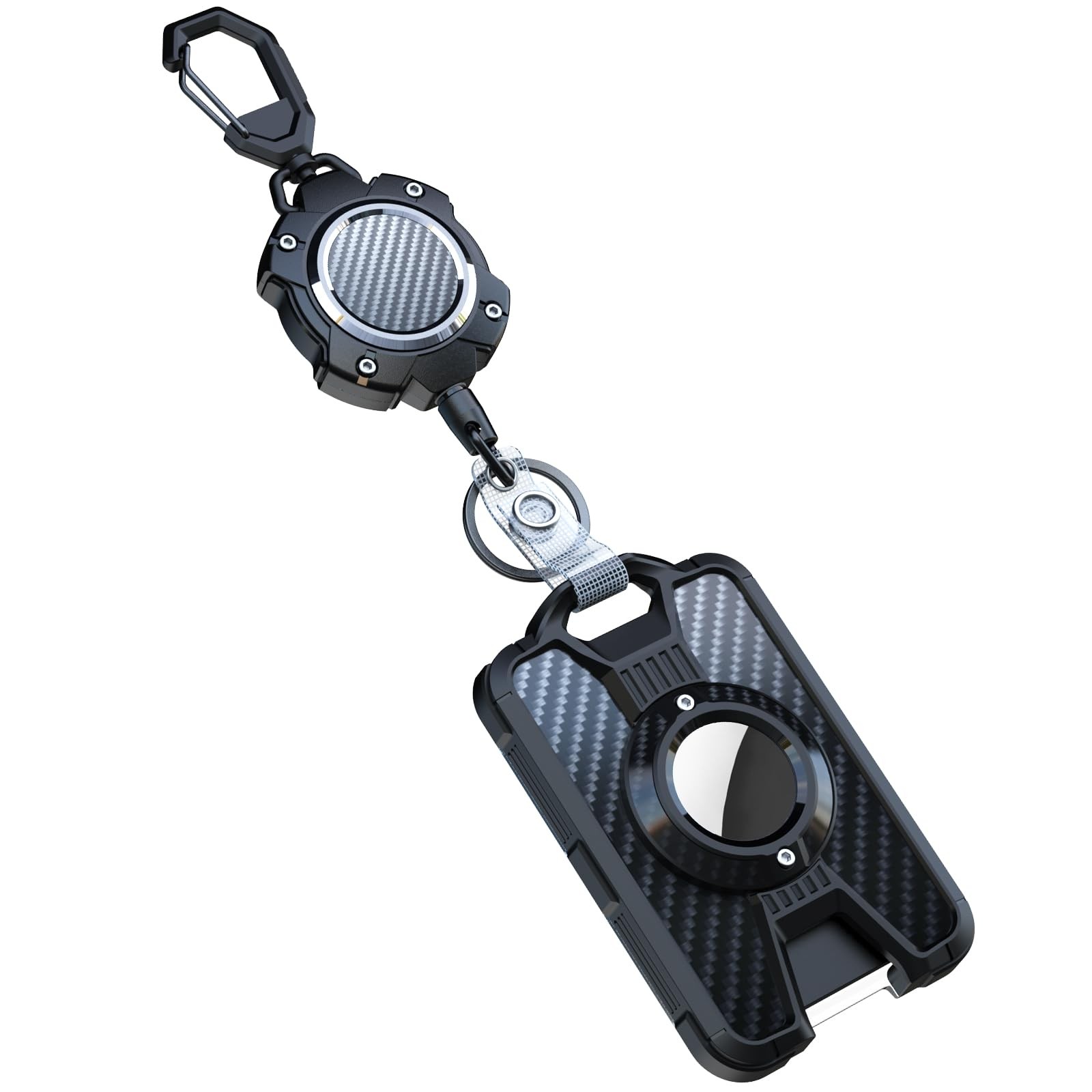 LIUGX Badge Holder for Airtag, with 13 cm (W) x 18 (L) x 0.1 (H), Black