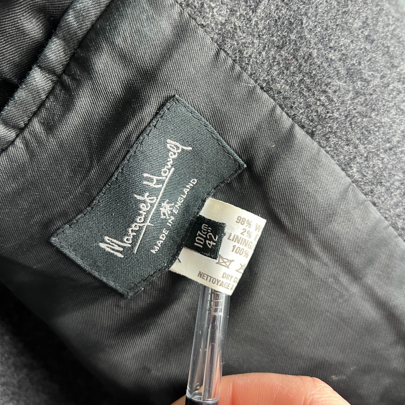 Vintage Margaret Howell Grey Jacket Wool Grey Mens 42″ 107cm Made In England
