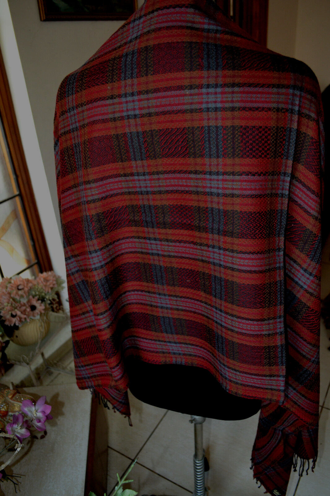 SOBRE DESIGNER PLAID CHECK 100% CASHMERE PASHMINA SHAWL/WRAP : 7 DESIGN CHOIC