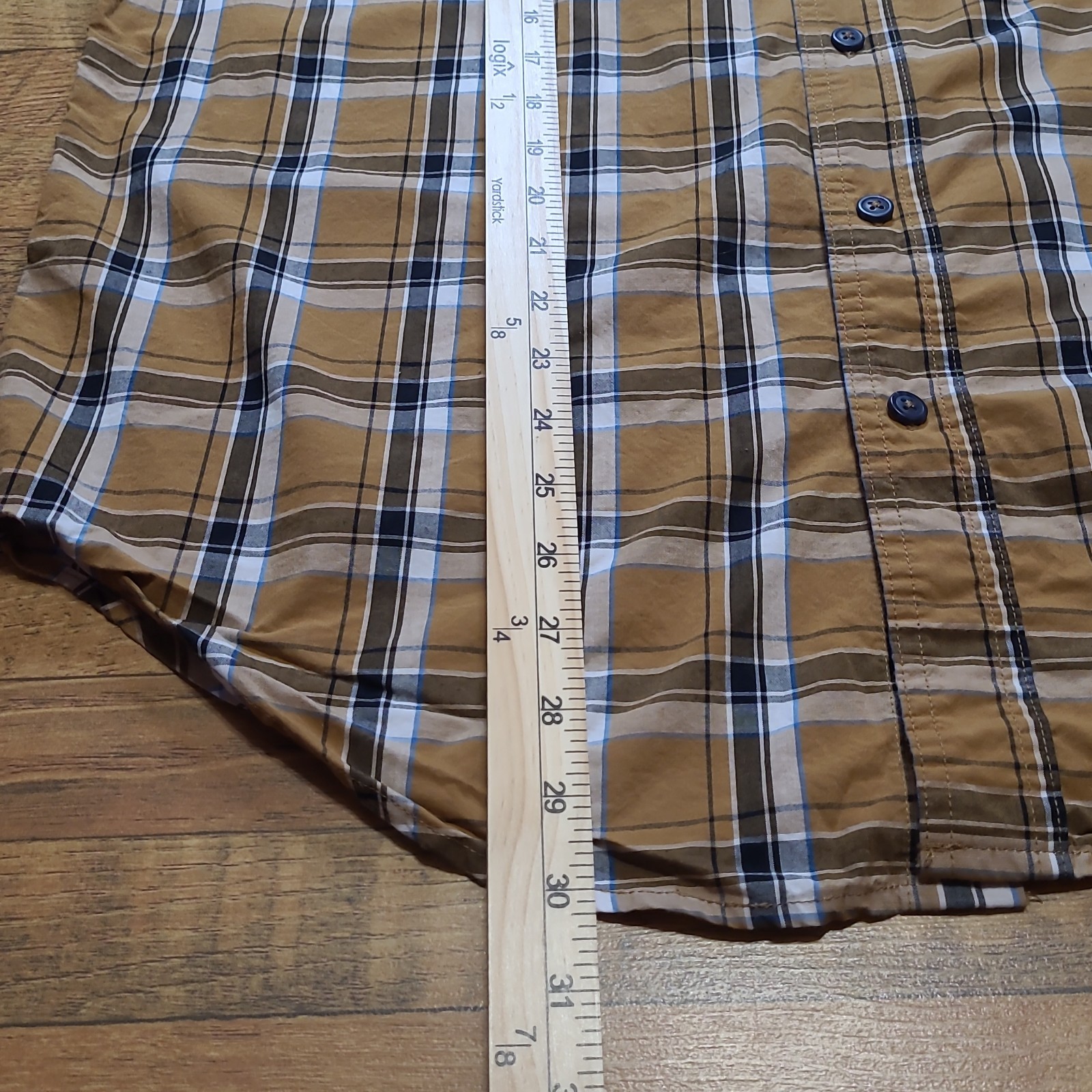 C.E. Schmidt Workwear Men’s Plaid Cotton Long Sleeve Shirt Brown L