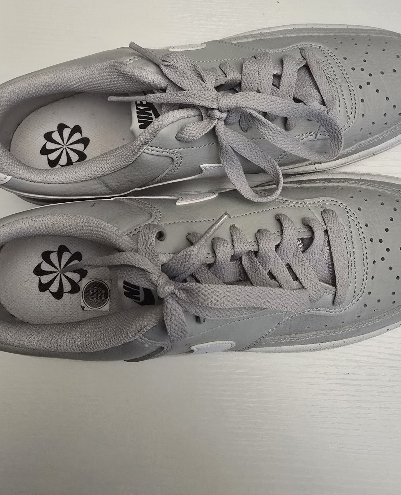 Nike Court Vision Men’s Low Top Lace-Up Athletic Sneakers Gray/White