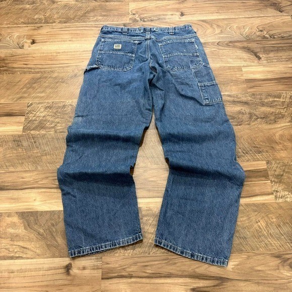 Vintage Y2K Lee Dungarees Carpenter Jeans Baggy Workwear Denim 90s 32×32