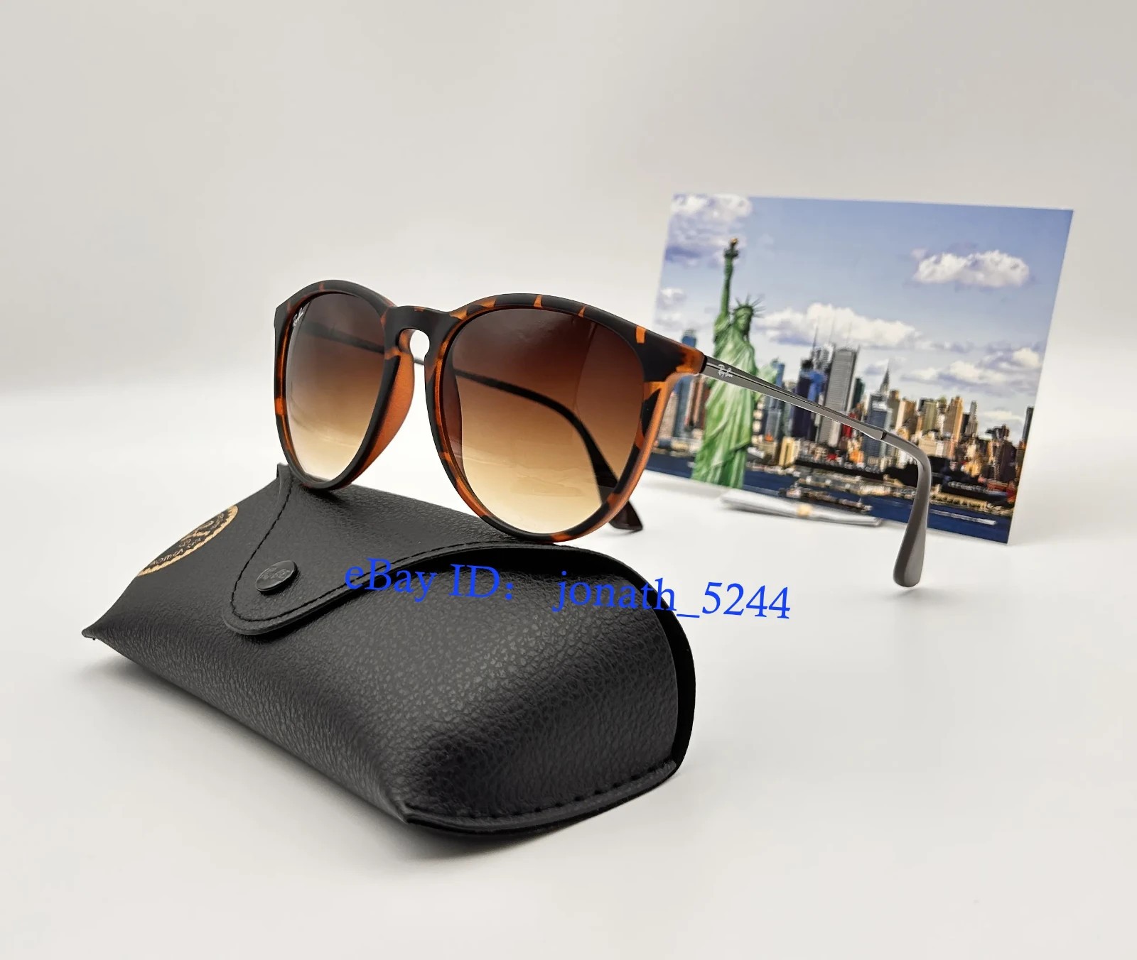 Ray-Ban Erika RB4171 710/T5 Womens Tortoise Brown Gradient Sunglasses 54mm 2N