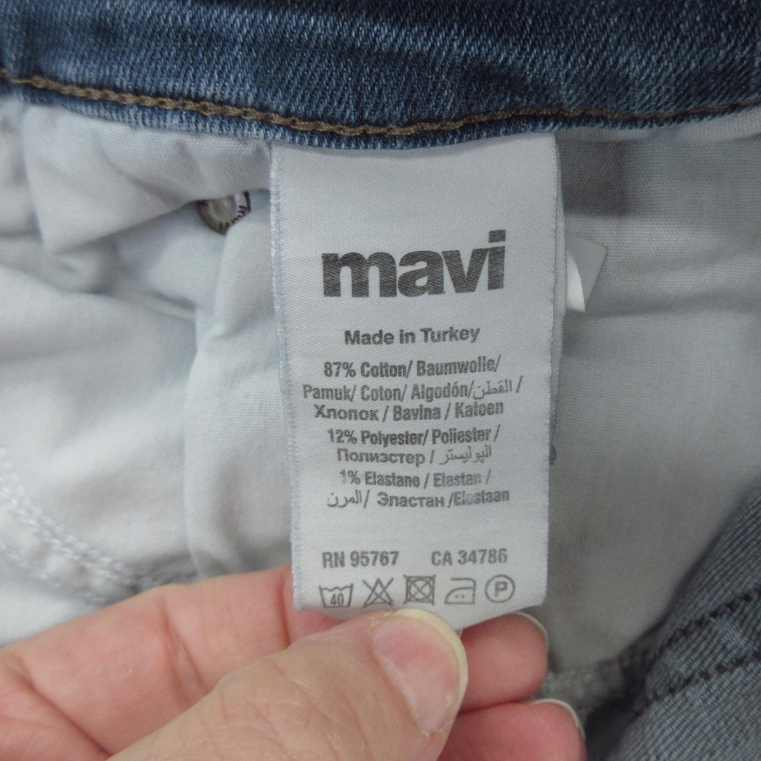 Mavi Jeans Mens 33×30 Blue Medium Wash Slim Straight Stretch Denim Pants Casual