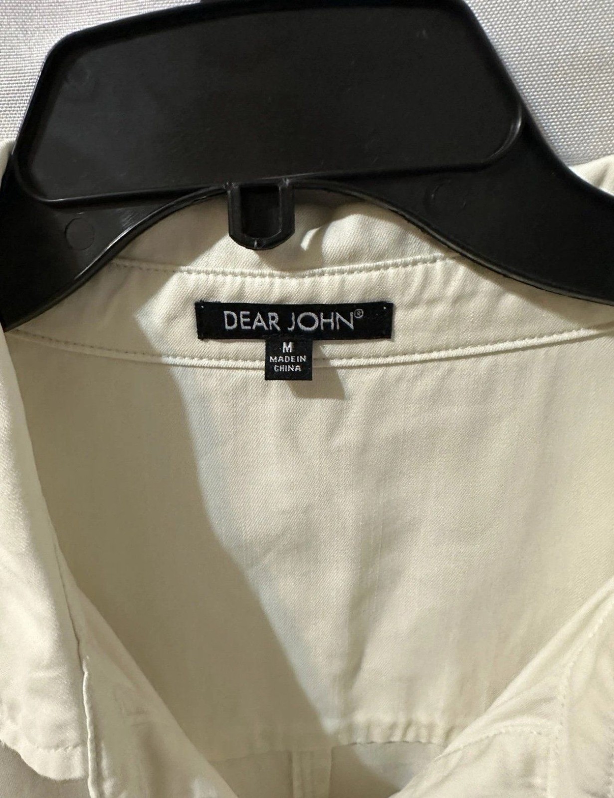 Dear John Tunic Top M Ombre Dip Dye Raw Hem Button Blouse with distressing