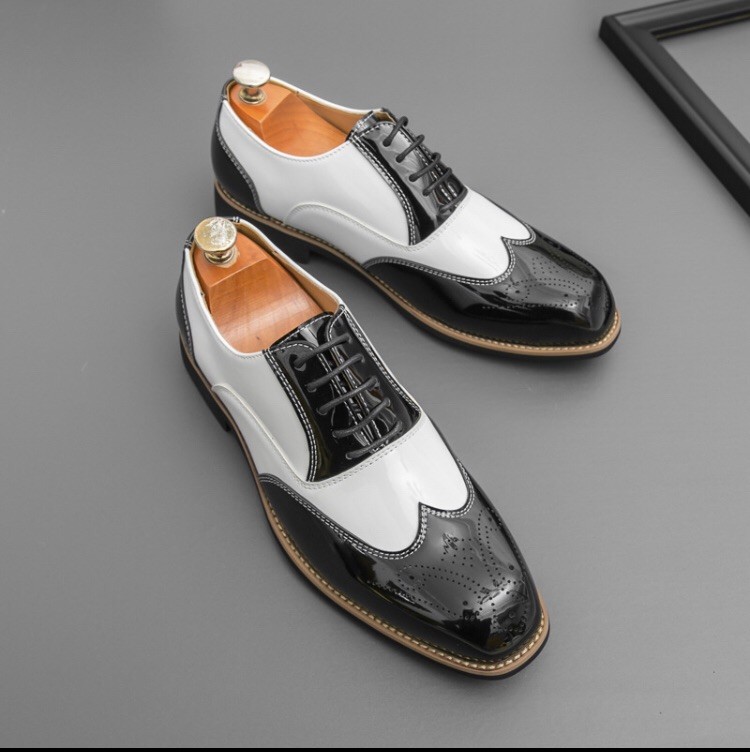 Men’s Brogue Dress Shoes Wingtip Oxford Lace Up Leather Shoes