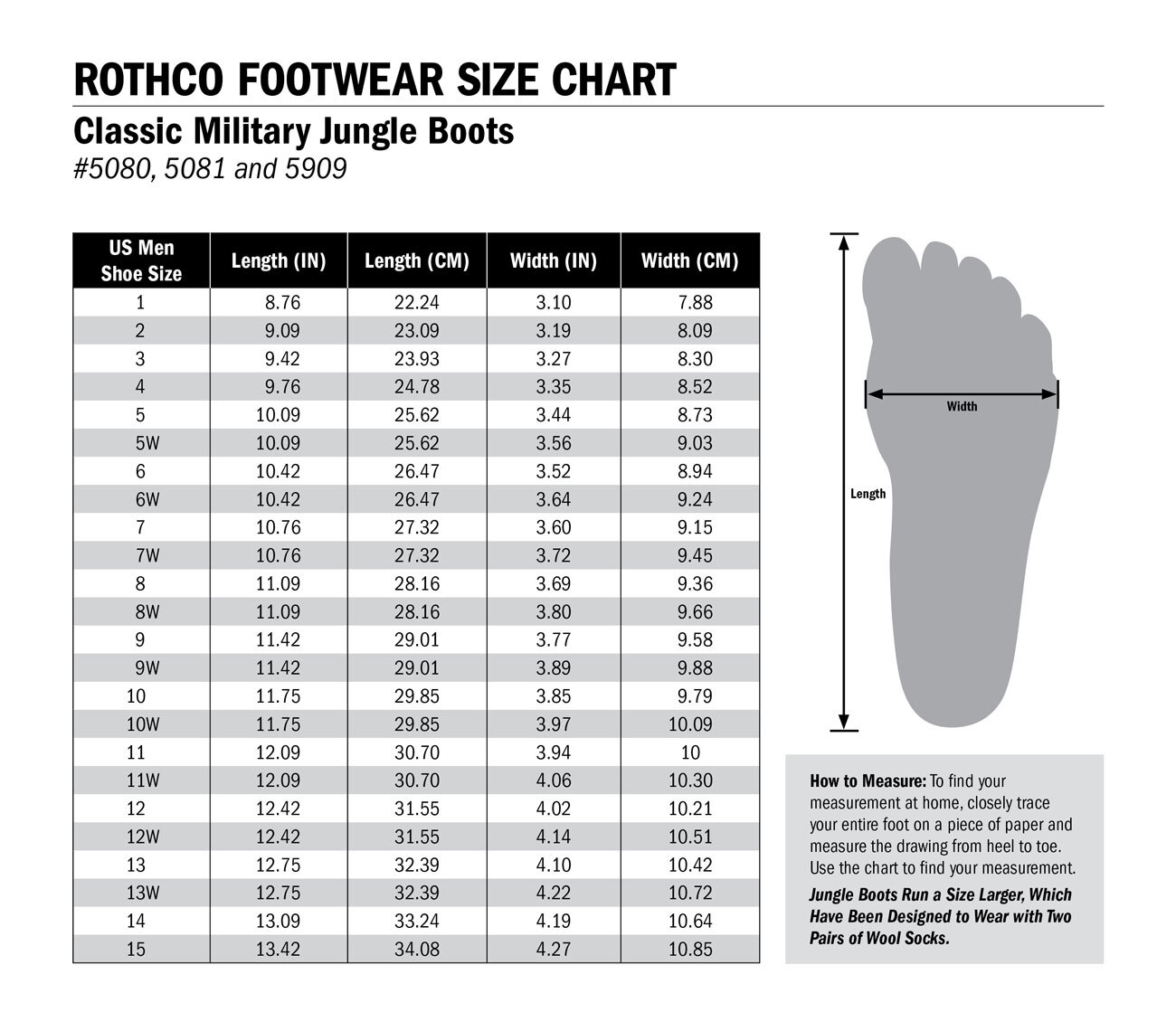 Rothco Jungle Boots – 8 Inch Olive Drab, Black # 5080