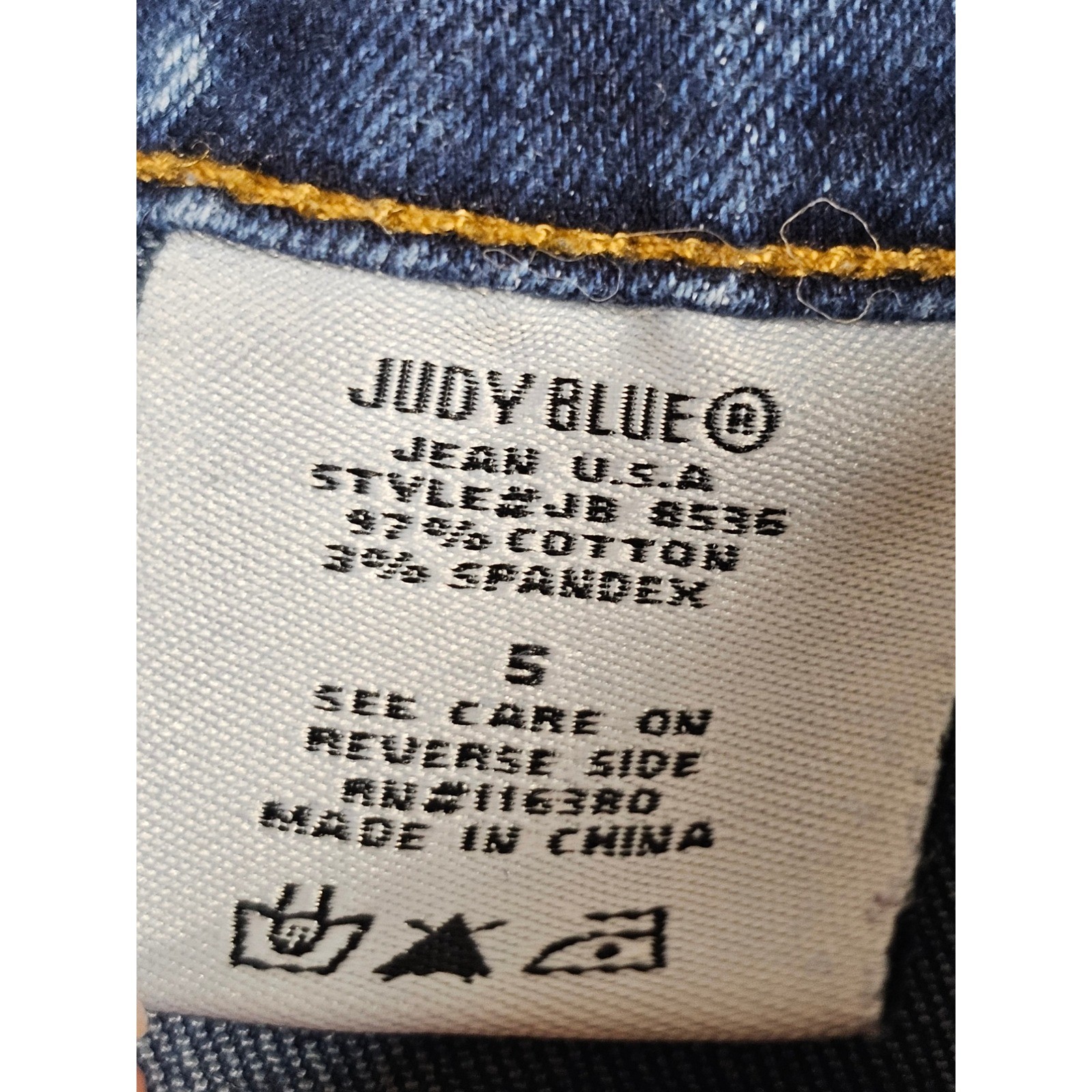 Judy Blue Acid Wash High Waisted Skinny Jeans Blue White Raw Hem Size 5