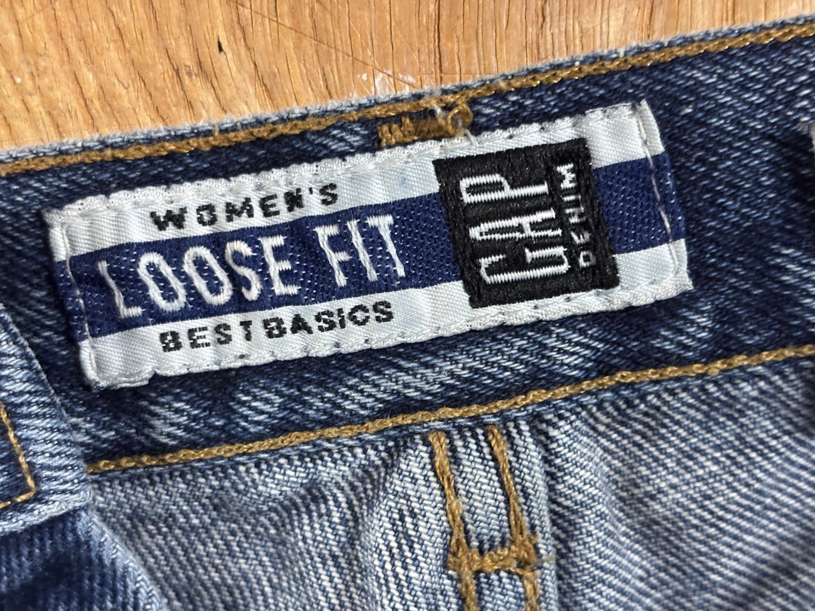 GAP Vtg 90s-Y2K Loose Fit Button-fly High-Rise Jeans Womens 14 A Mom Best Basics