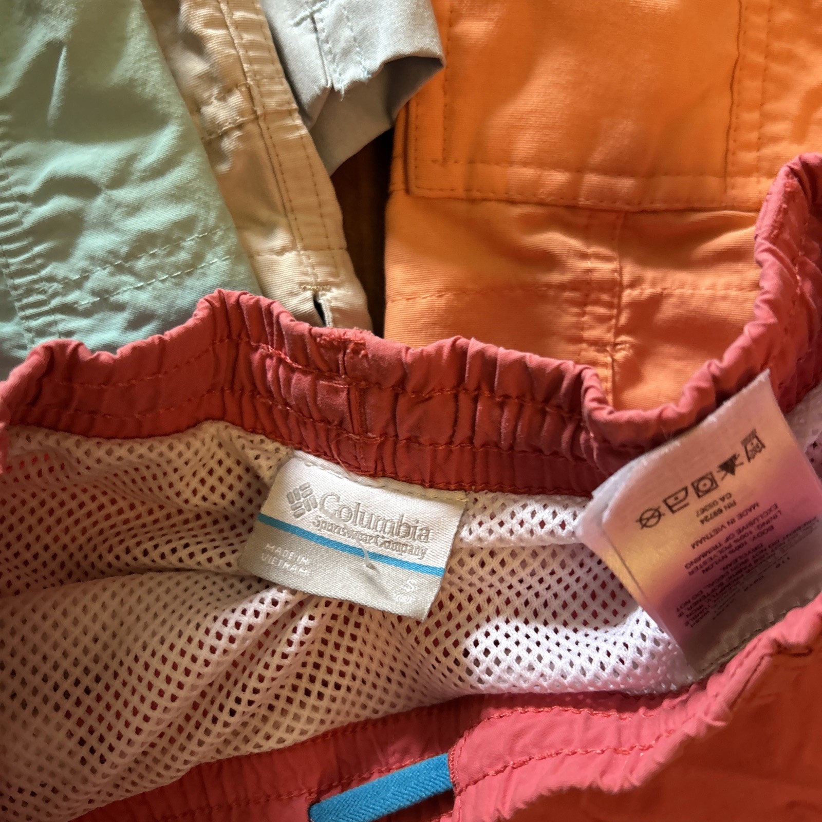 AFTCO & Columbia 22 in S Shorts Boys Youth Nylon Cargo Fishing Lot Of 10 Preppy