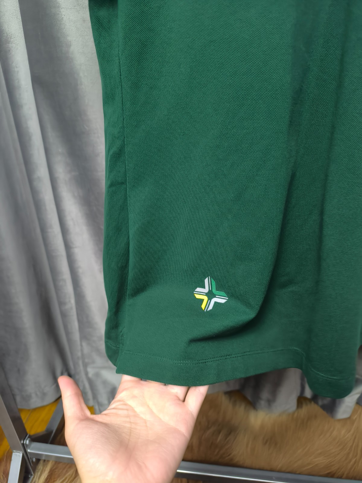 Engelbert Strauss Women’s Polo Shirt L Green Cotton Stretch Short Sleeve Workwea