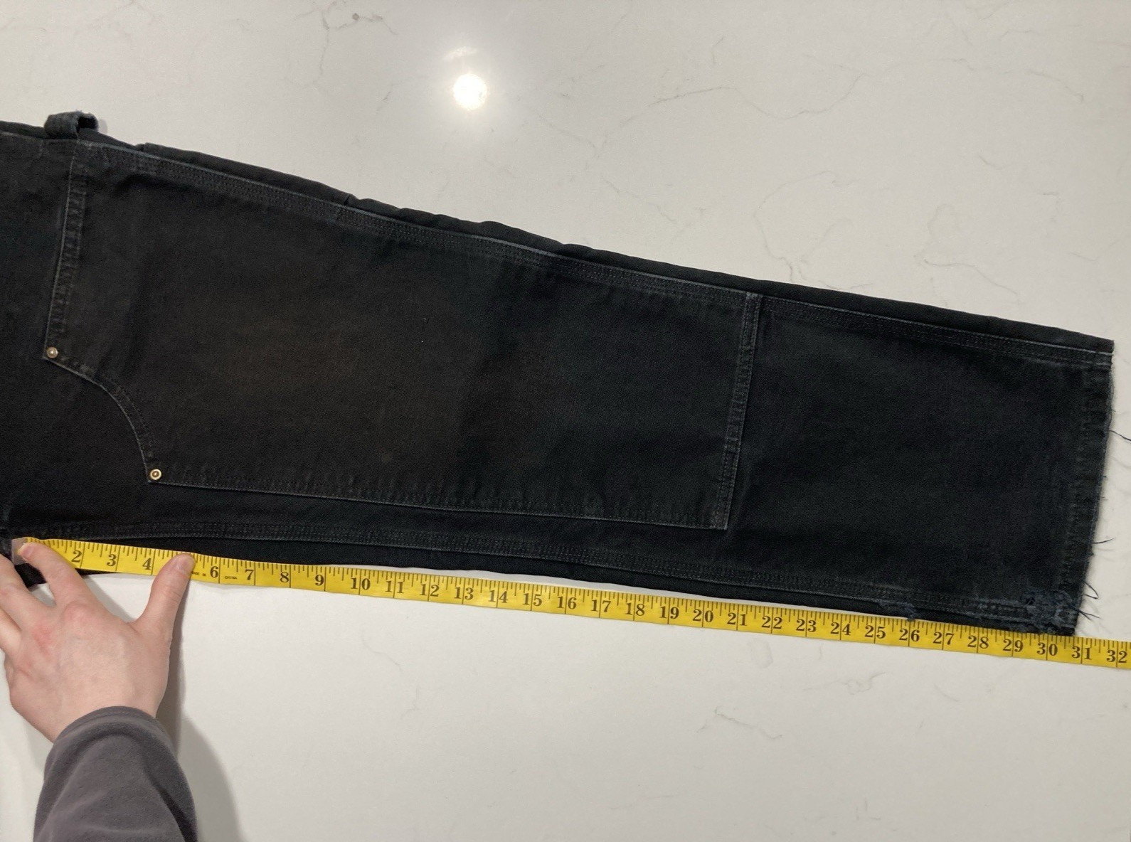 Carhartt B01 BLK Double Knee Work Pants Mens 31×32 (Fits 30×31) Distressed