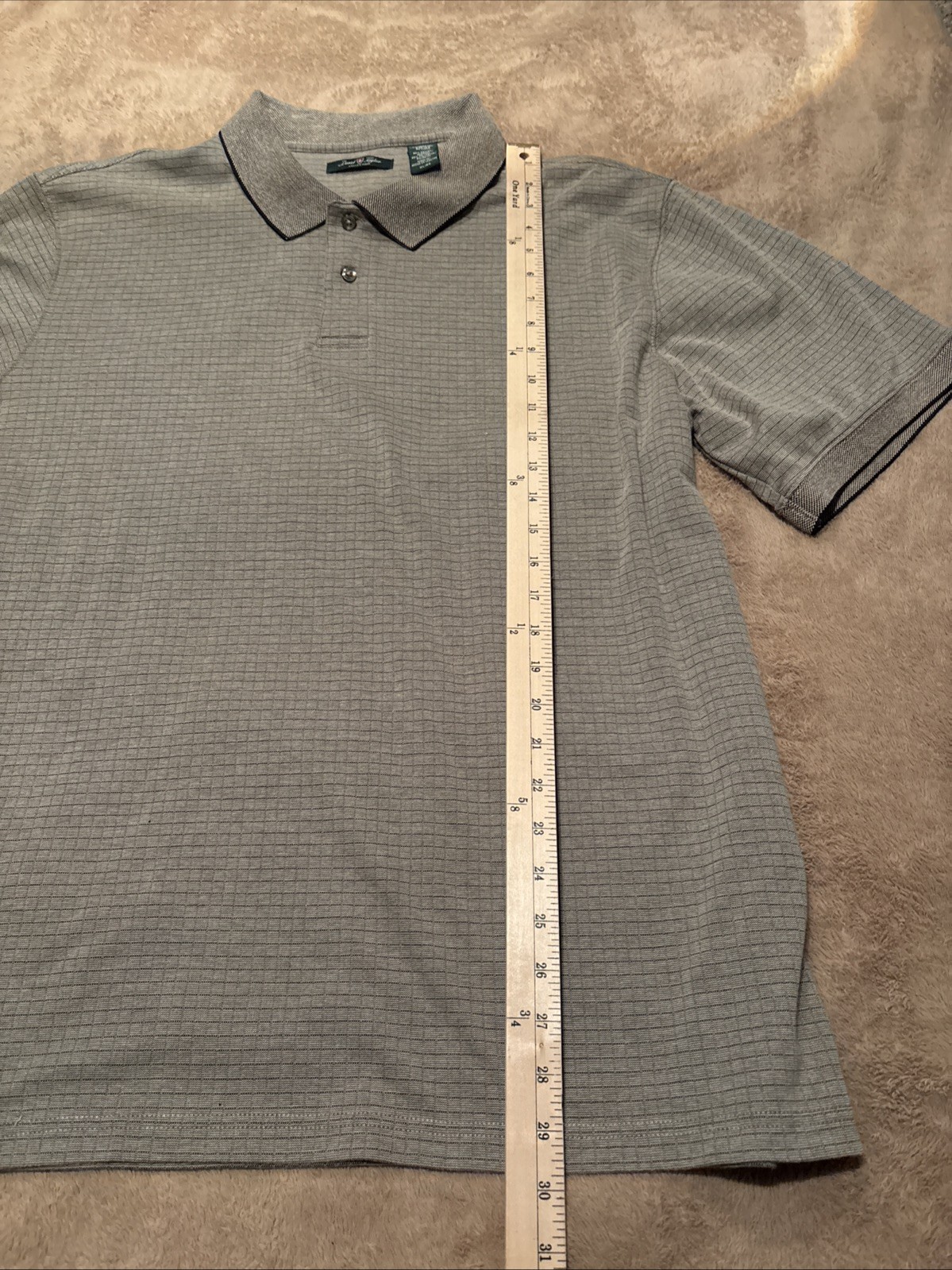 David Taylor men’s Golf Polo Shirt X Large beige Tan, Short Sleeve Casual