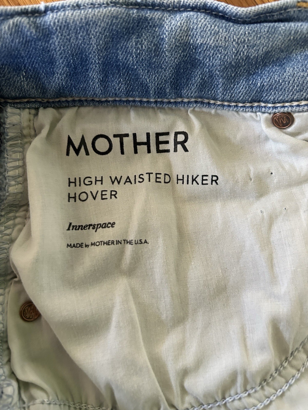 Sz 28 | MOTHER Hiker Hover | High Rise Straight Jeans | Light Wash | Excellent