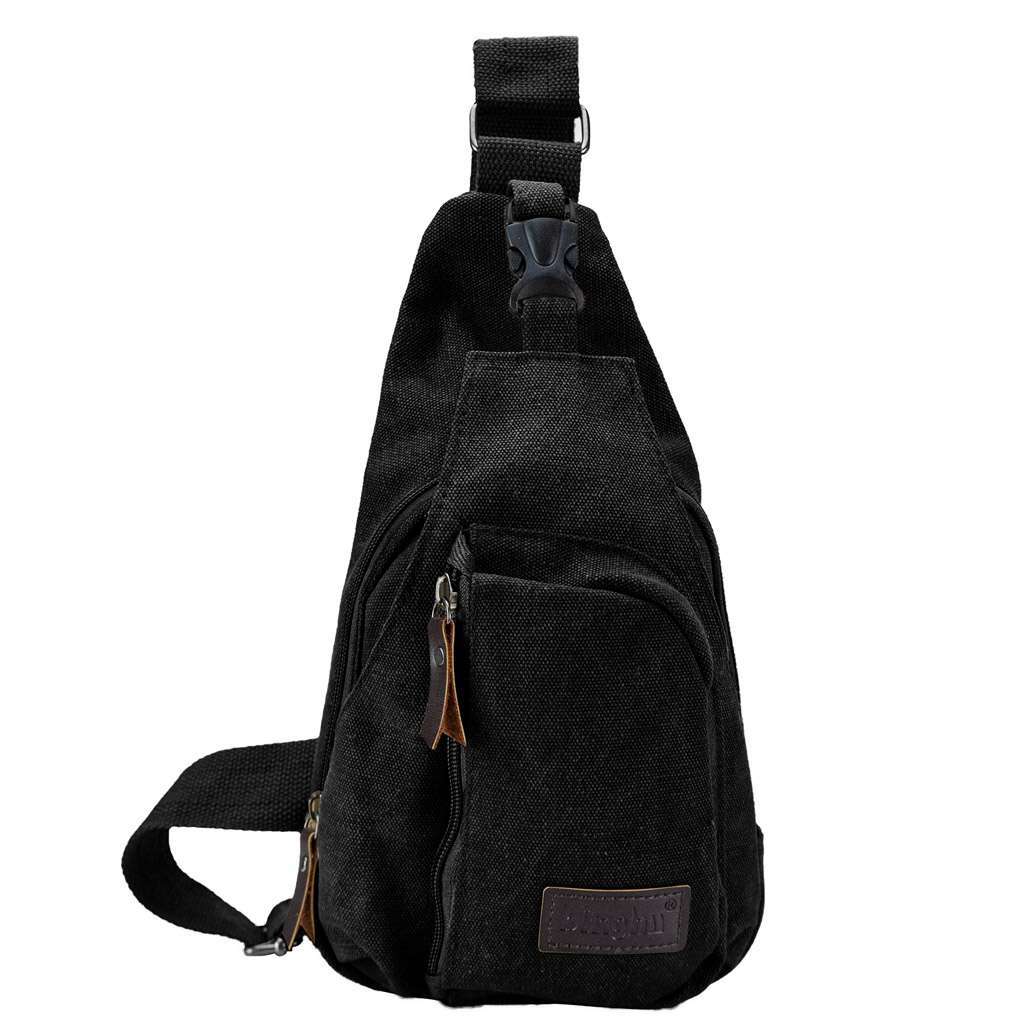 Men’s Canvas Cross Body Bag Messenger Shoulder Book Bags School Satchel Vintage